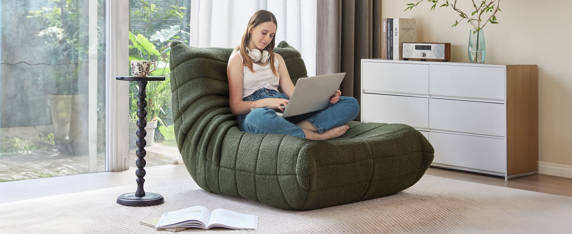 Klassische Sessel, Schlafsofas, sitzkissen boden, Lazy Sofa, Bean bag, für Schlafzimmer, Sitzsack
