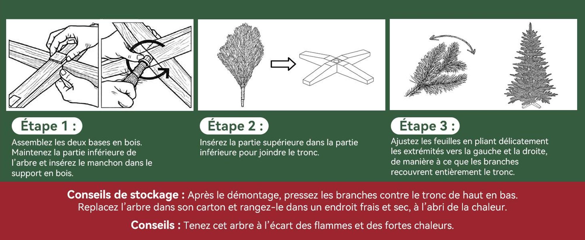 Sapin de Noël Artificiel DEWINNER 180 cm,, Branches PE PVC Réglables, Support en Bois Stabilisé, Extra Dense et Réaliste, Montage Rapide