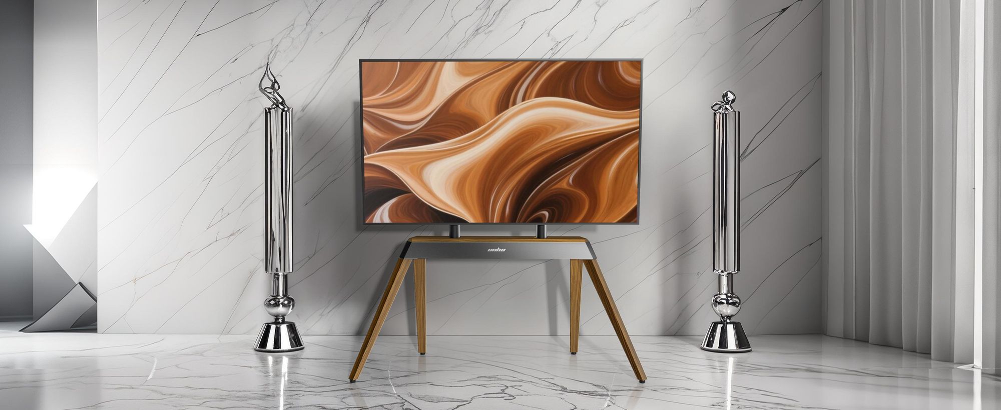 WISFOR TV Standfuss Fernseher Ständer für 40” to 86” LED LCD Monitor, Höhenverstellbar, max VESA 600x400mm, bis 50kg