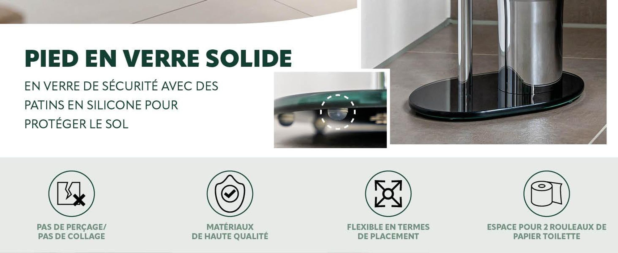 Brosse de toilettes dans la salle de bains