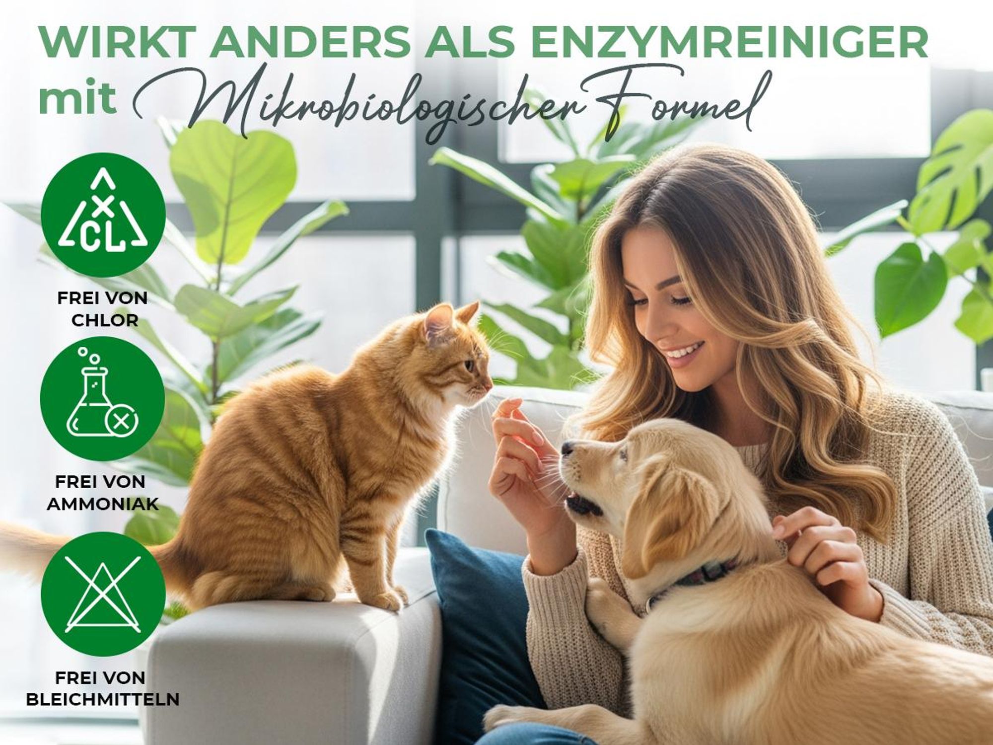 Baviette Geruchsneutralisierer 500 ml Konzentrat – gegen Tiergerüche & Alltagsgerüche in Haushalt, Teppich, Polster & Auto