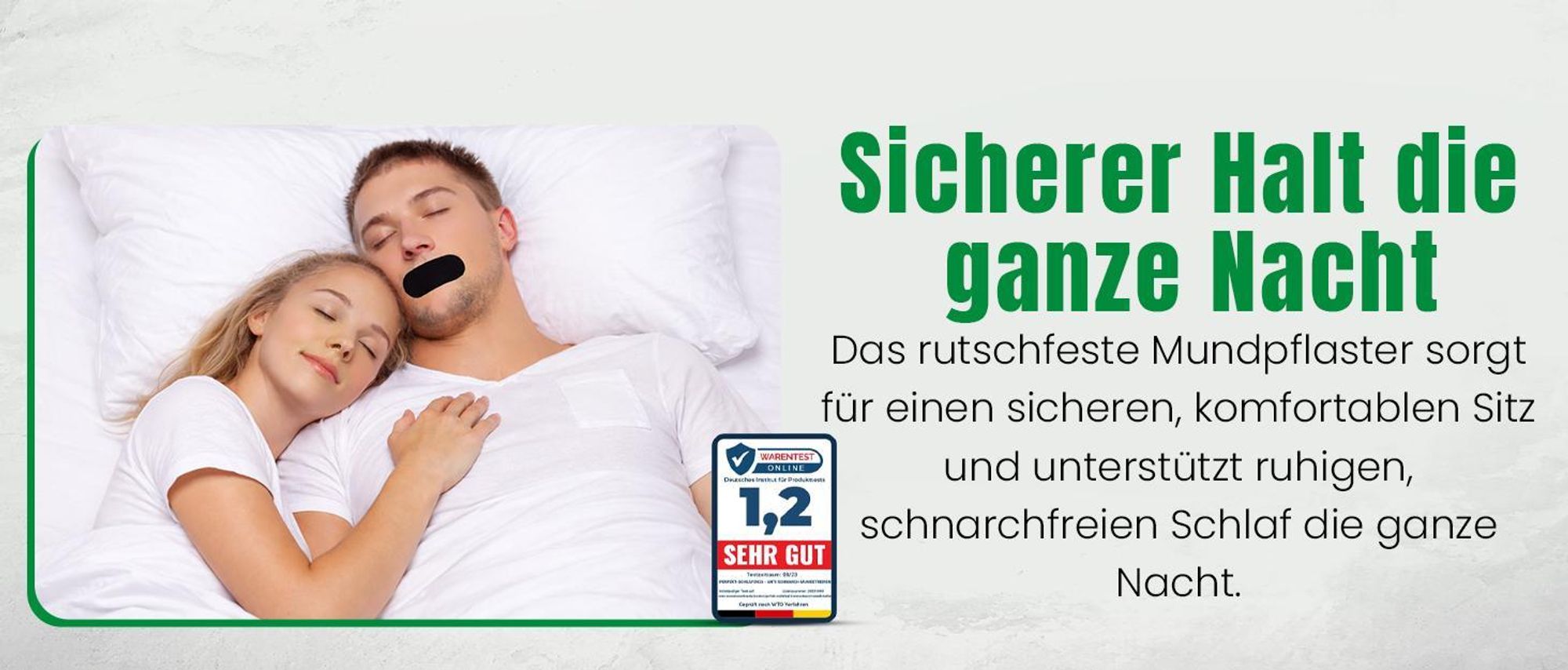 Perfekt-Schlafen24® 30 Stück Schlafpflaster für geschlossenen Mund | Mundstreifen gegen Schnarchen fördern die Nasenatmung und reduzieren Schnarchen
