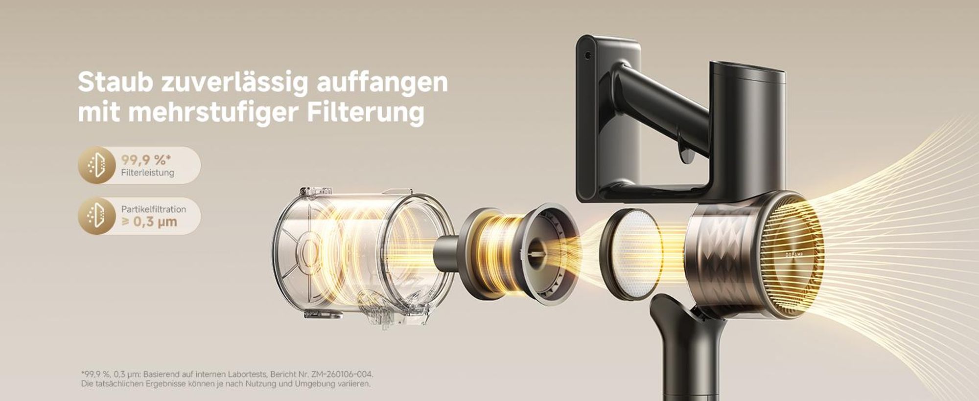Dreame R10s Lite Handstaubsauger,75AW/25kPa Akku-Stammstaubsauger,Verlängerungsstange,Laufzeit,Ein-Klick-Entleerung,0-Tangle,45mins Laufzeit,LED,0.5L