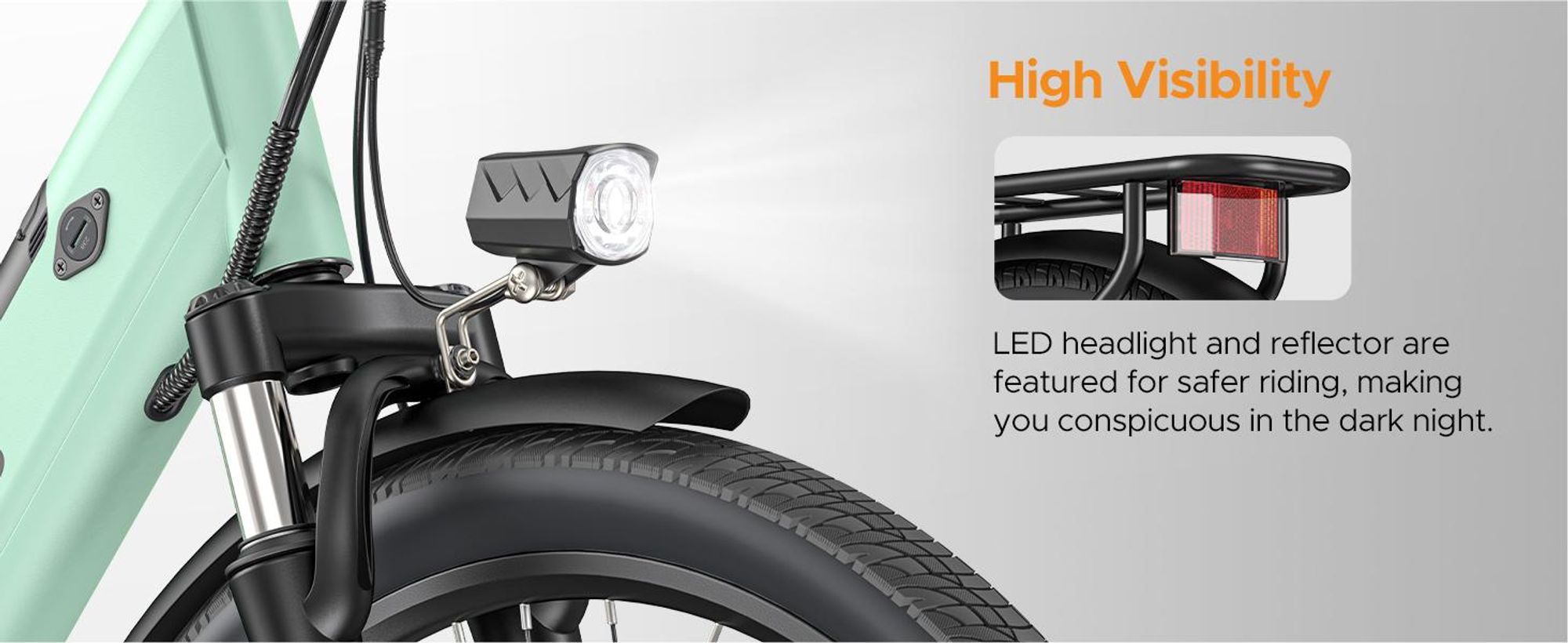 HillMiles E Bike, City E-Bike & E-Hollandrad mit 36V 13Ah Akku bis zu 80-100km, SHIMANO 7-Gang, 250W Motor&25km/h, MileCity1