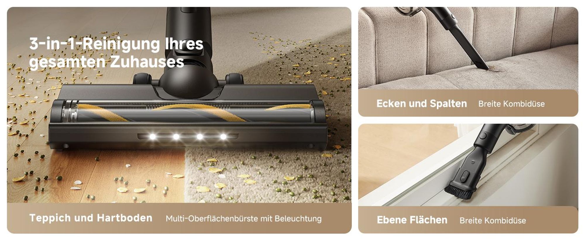Dreame R10s Lite Handstaubsauger,75AW/25kPa Akku-Stammstaubsauger,Verlängerungsstange,Laufzeit,Ein-Klick-Entleerung,0-Tangle,45mins Laufzeit,LED,0.5L