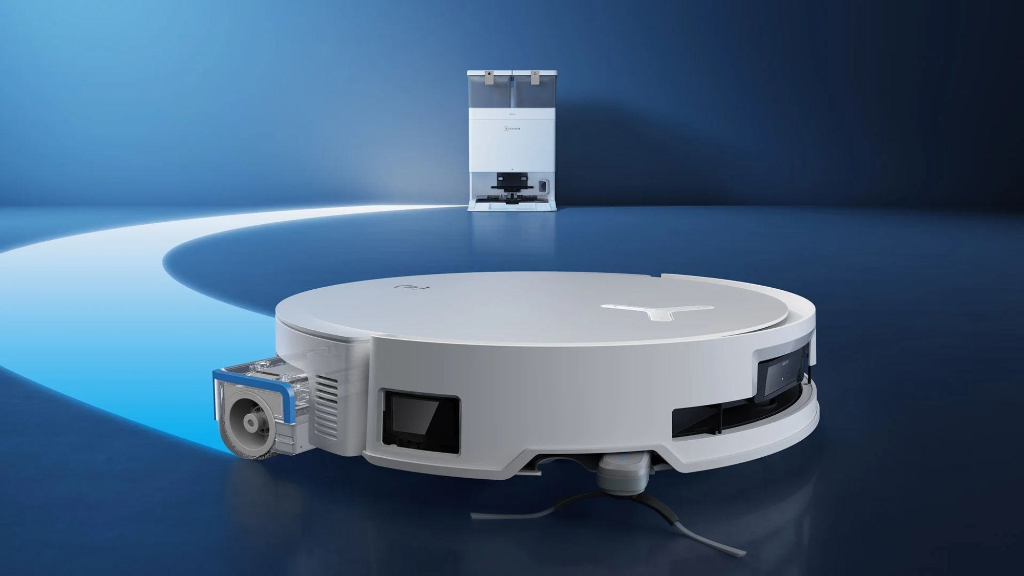 ECOVACS Saug- und Wischroboter DEEBOT X8 OMNI mit 2pcs Original-Reinigungsflüssigkeit, 18.000 Pa Staubsauger Roboter, Saugroboter mit Wischfunktion