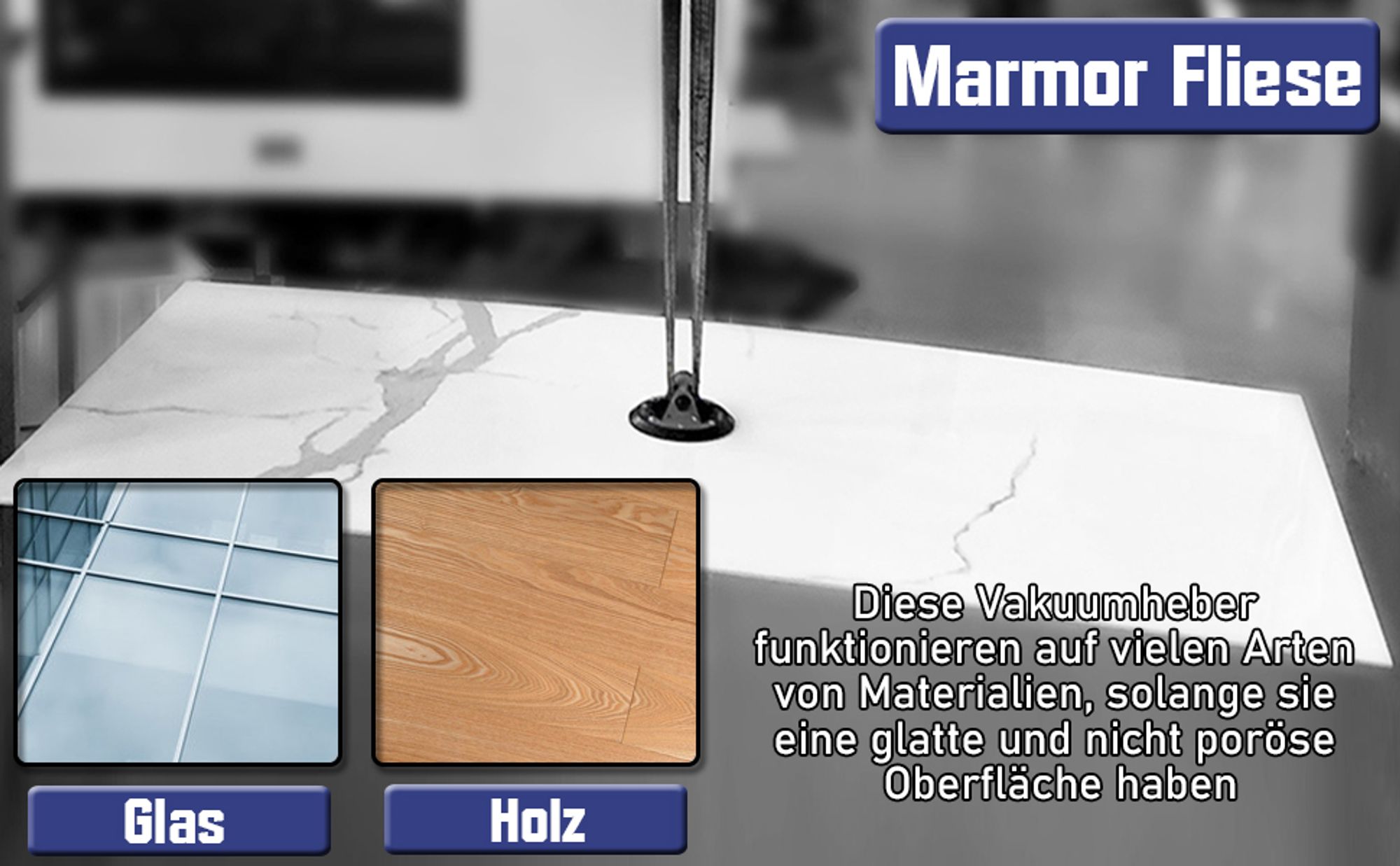 Glasheber Fliesenheber  für Marmor Glas