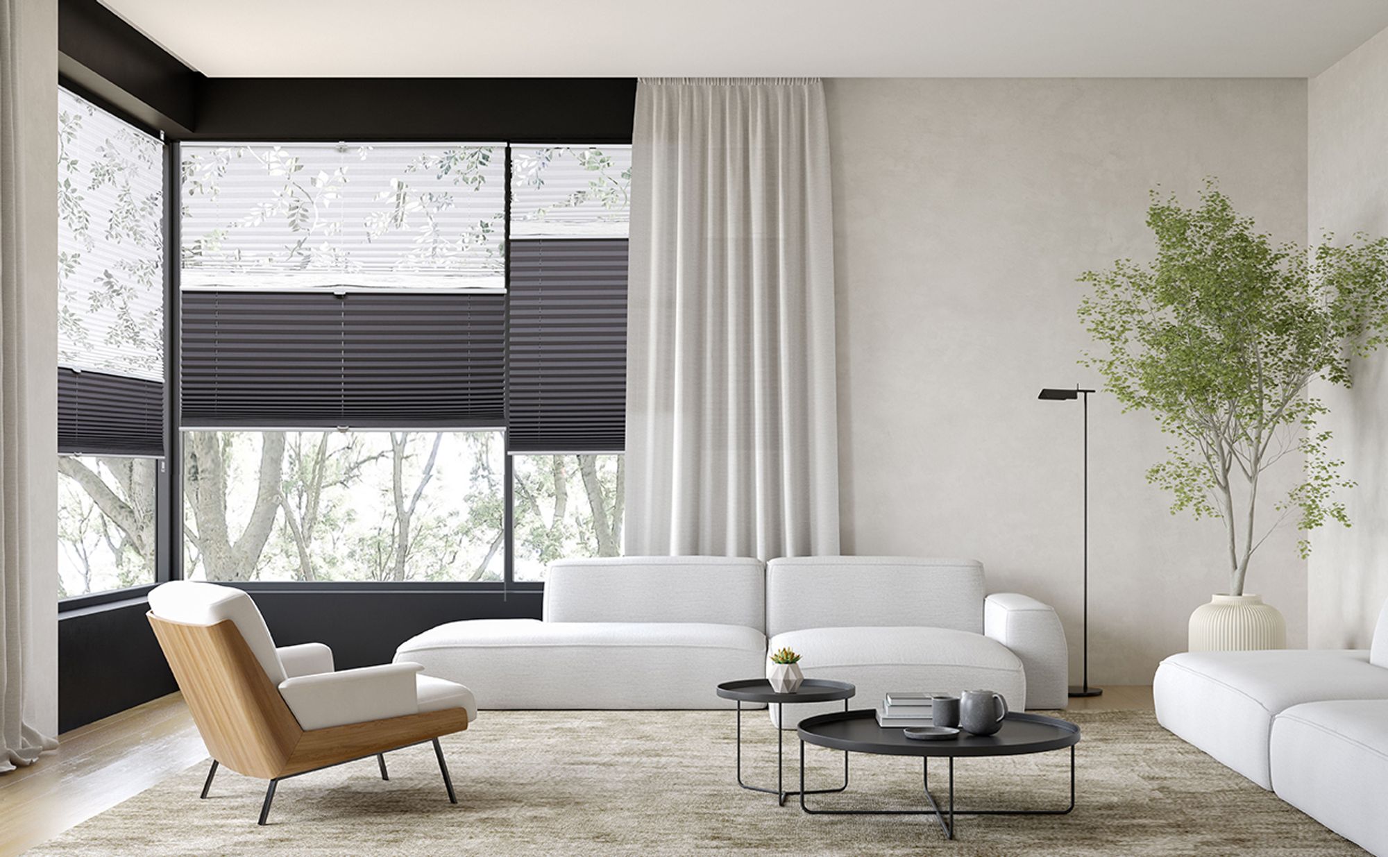 Sekey Plissee 40×130 cm Faltrollo Klemmfix Ohne Bohren 100% Polyster Fensterollo Verdunkelung Plisseerollo mit Lichtdurchlässig Ausbrenner-Muster  Faltrollo Jalousie für Fenster & Tür