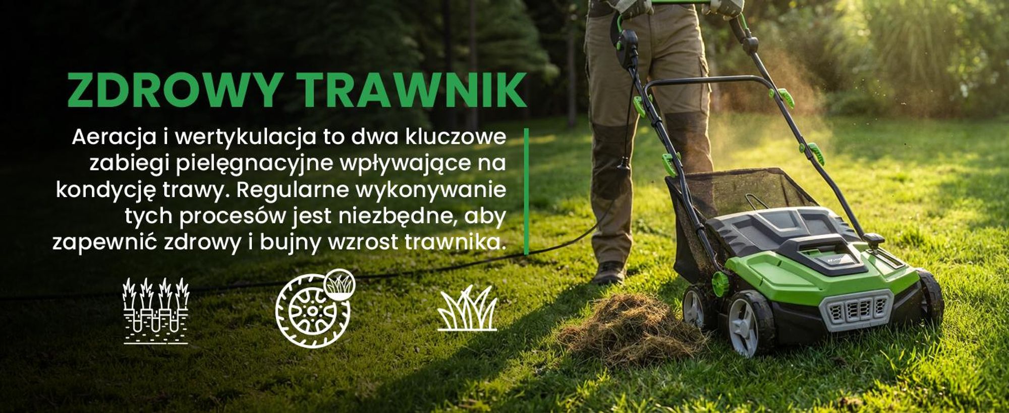 Elektryczny wertykulator kultywator areator do trawnika MalTec usuwanie mchu szerokość 38 cm 5 stopni wysokości pracy