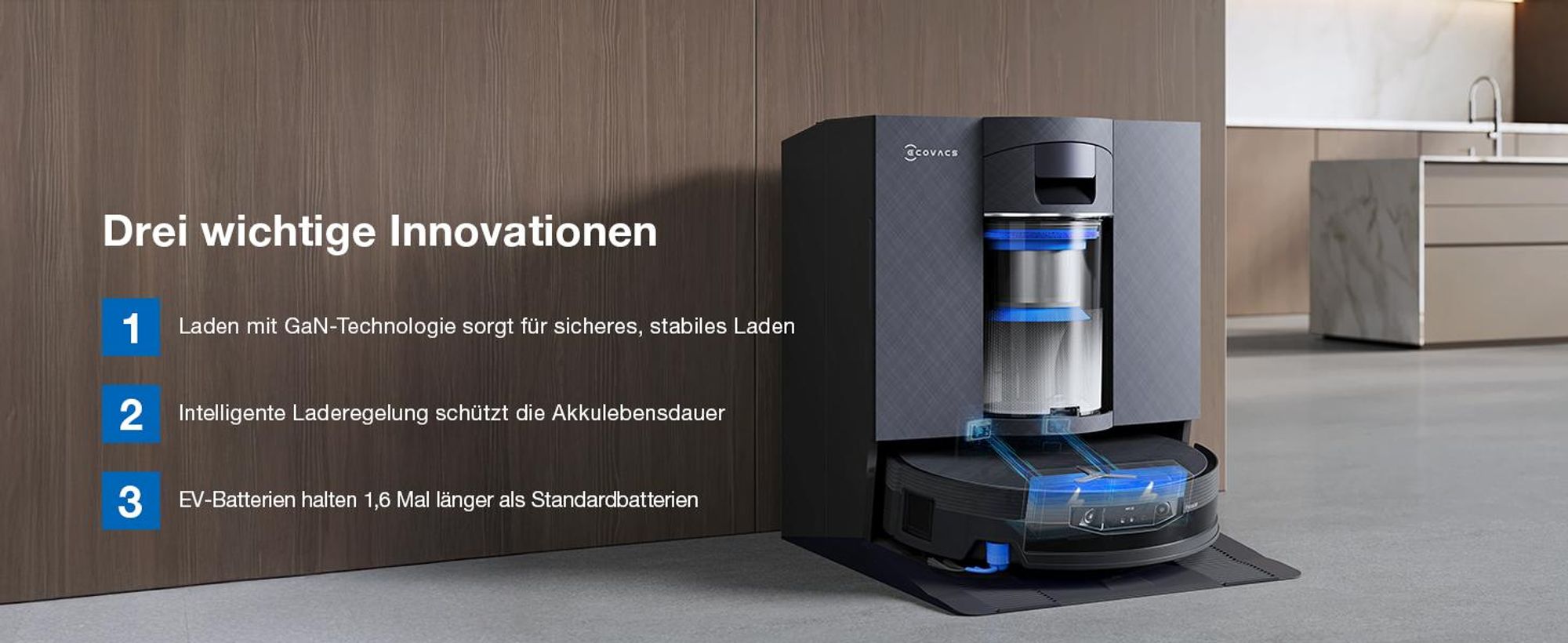 ECOVACS DEEBOT X12 OMNICYCLONE Staubsauger Roboter mit 2pcs Free Originale Reinigungslösung, Blast & 22.000 Pa, PureCyclone 2.0 Auto-Entleerung