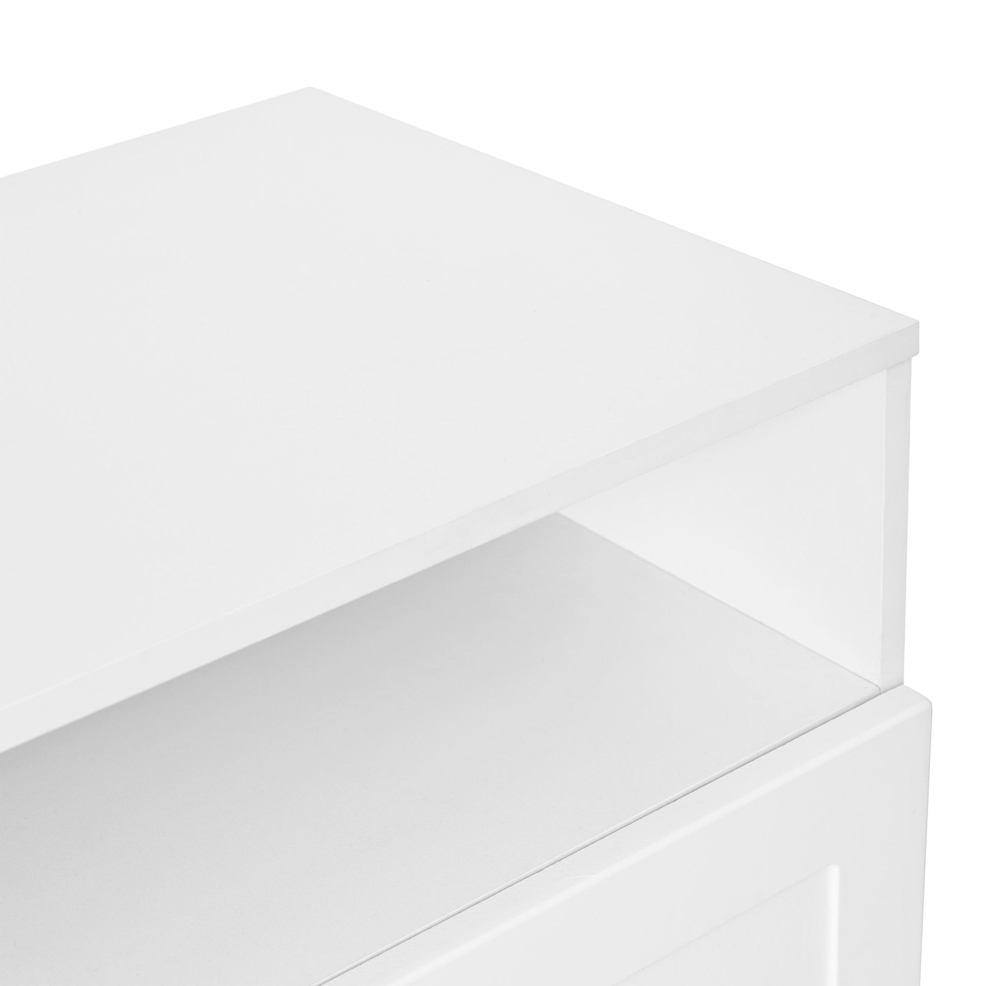 Merax Schuhschrank Schuhkipper, Schuhkommode mit 2 Türen, Verstellbare Regale, 2 Verstellbare Einlegeböden, Schuhablage, B73xT34xH109 cm, Weiß
