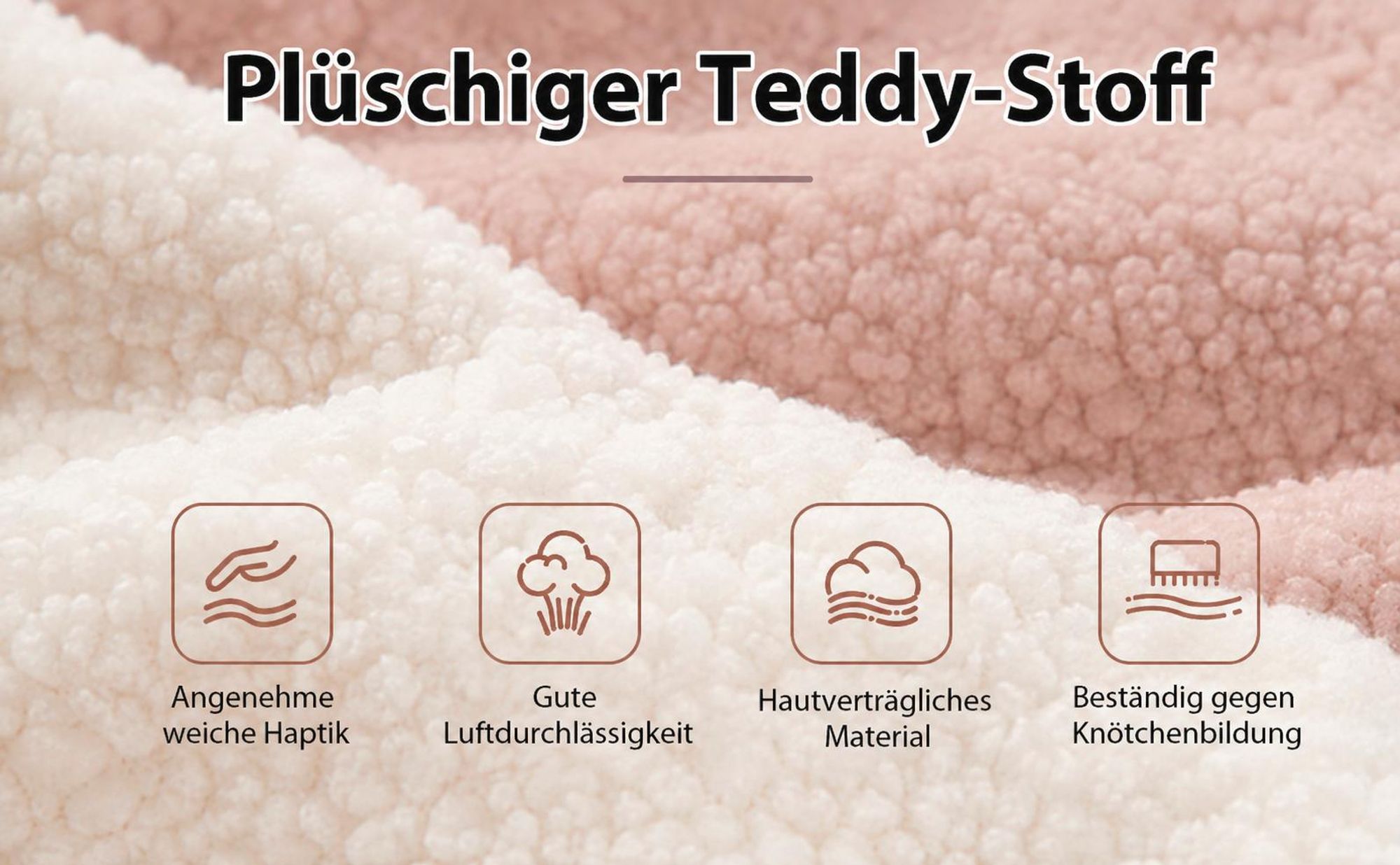 Bürostuhl mit Fußstütze, 135° Verstellbarer Schlafsessel, Teddy-Polstersessel mit ausklappbaren Armlehnen, drehbarer Loungesessel auf Rollen für Lesen