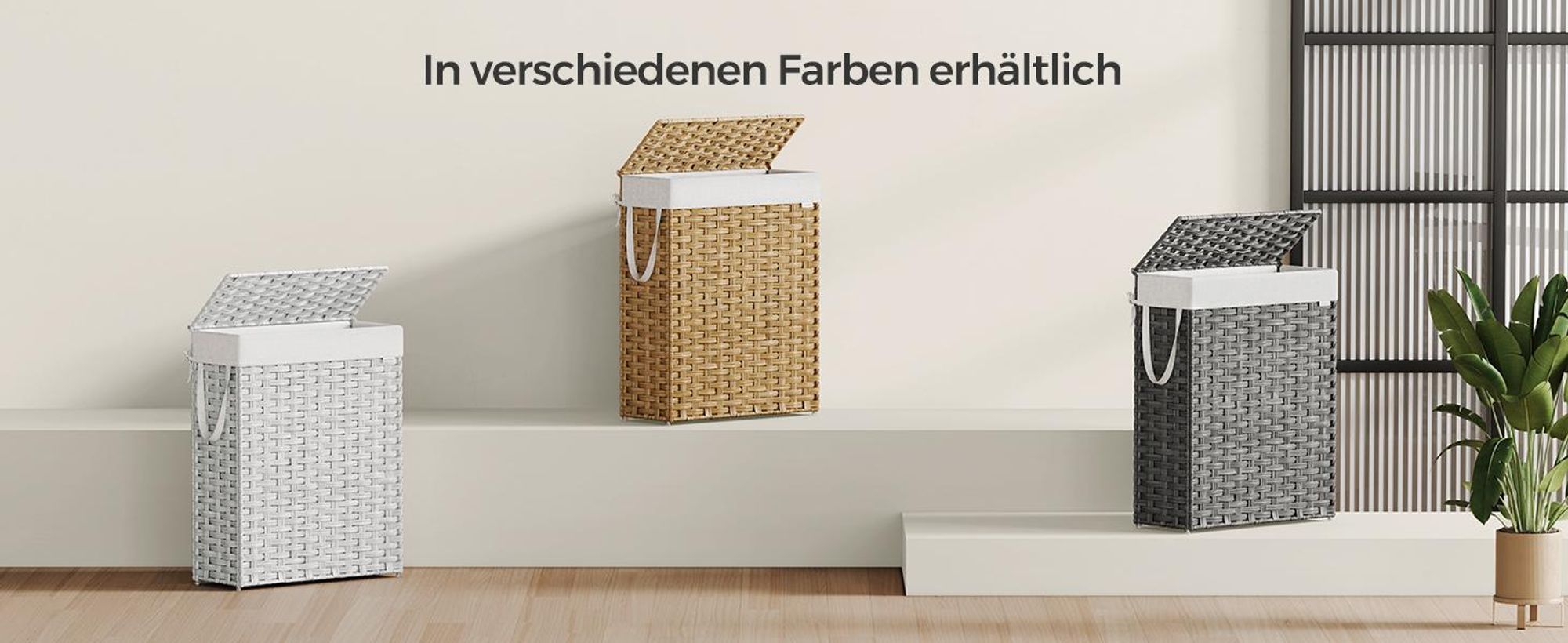 SONGMICS Wäschekorb, mit Griffen, faltbar, Wäschesack herausnehmbar, 55 L