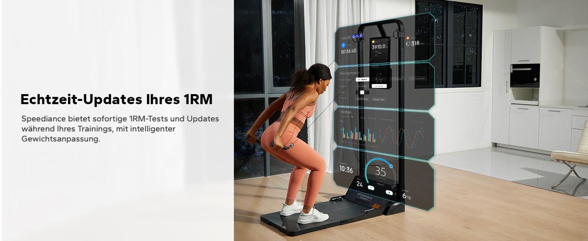 Speediance Smart Home Gym System, Gym Monster Multifunktionale Smith Maschine Home Gym Power Cage, Tragbare Kabelmaschine für Home Workout