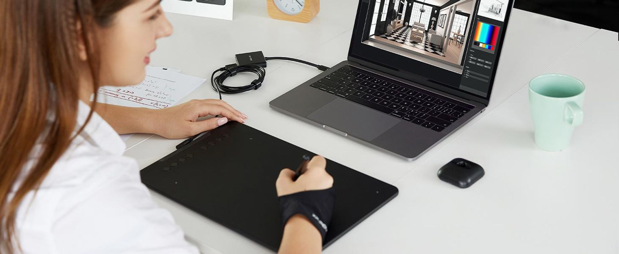 XPPen DECO 01 V2, Verkabelt & Kabellos, 5080 lpi, 254 x 158,75 mm, USB, 1 cm, Stift
