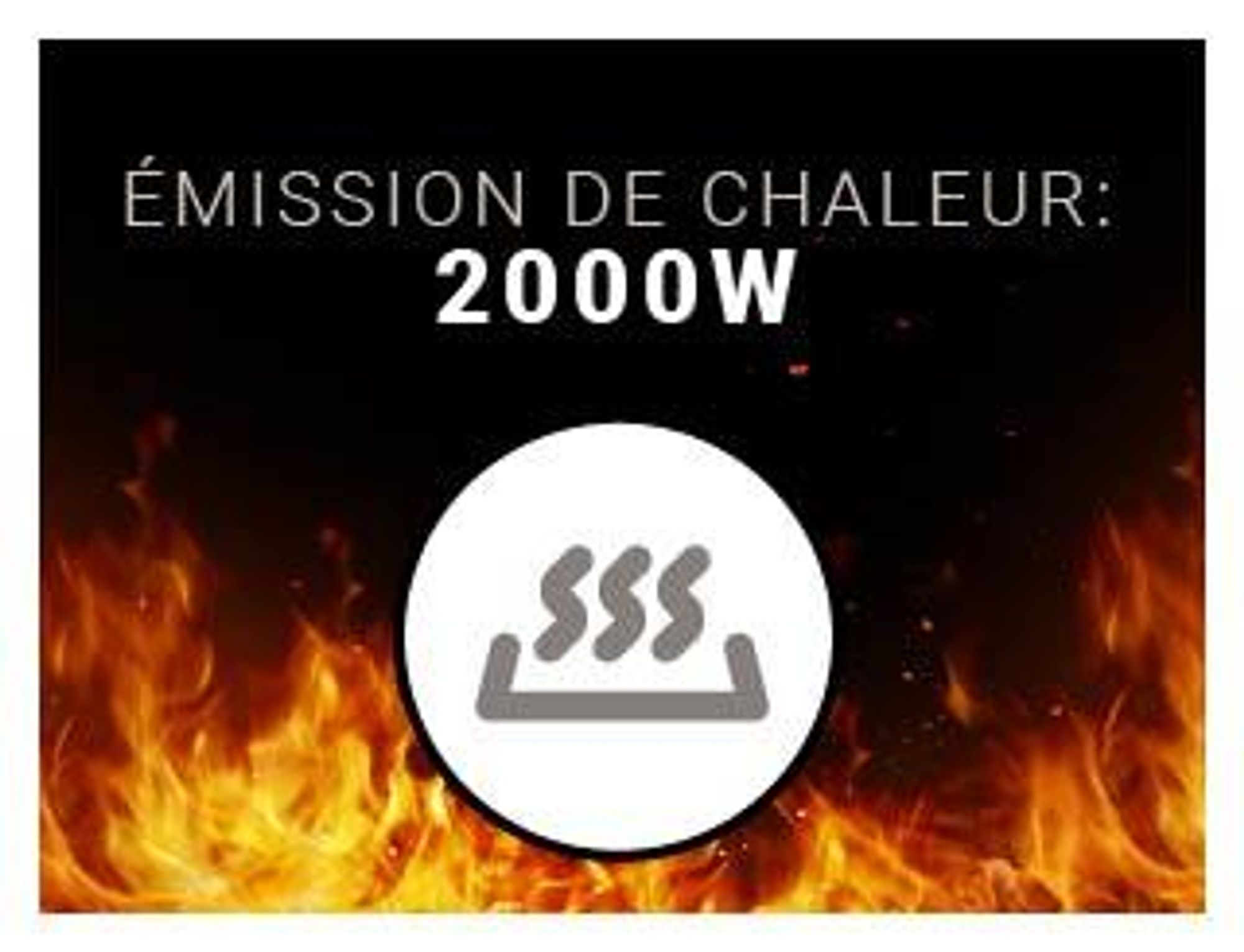 Cheminée électrique sur pied BALDERIA Ember – Puissance de chauffage jusqu'à 2 000 W, noire