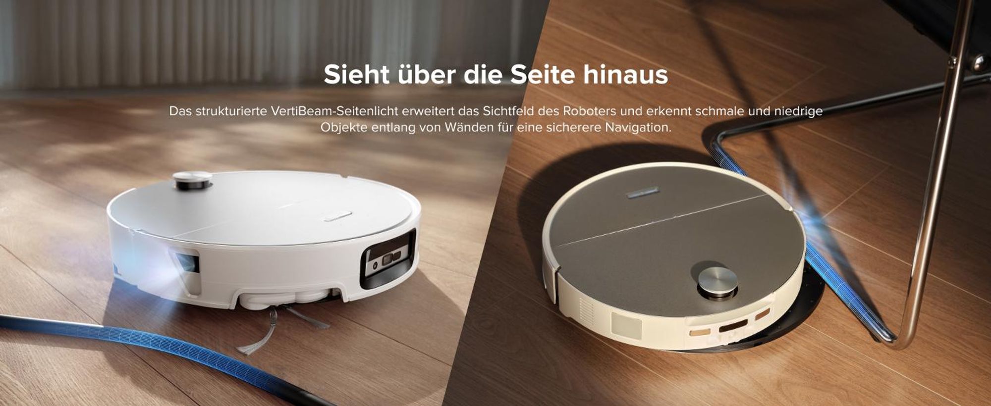 Roborock Saros 20 Sonic Staubsauger Roboter, 36.000 Pa Saugroboter mit Wischfunktion, Dual Anti-Tangle System, 7,98cm Ultra-Slim Design (Weiß)