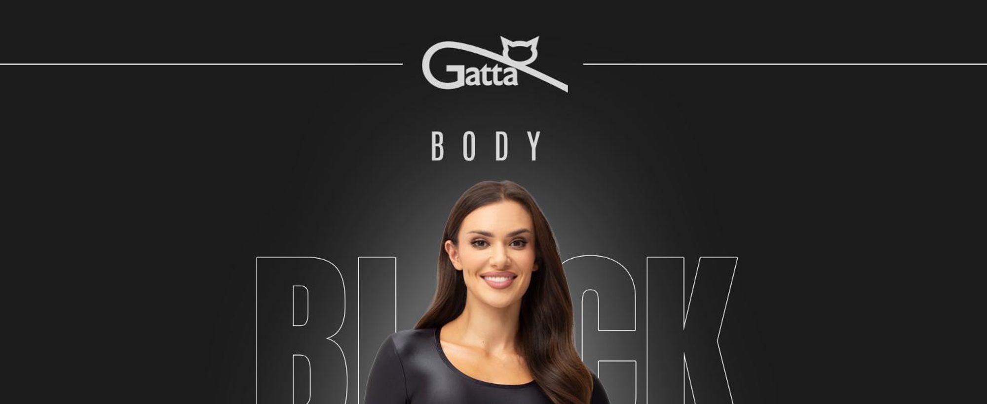 Gatta Body Perfect BLACK BRILLANT Langarm Einteiler glänzender Bodysuit, XL