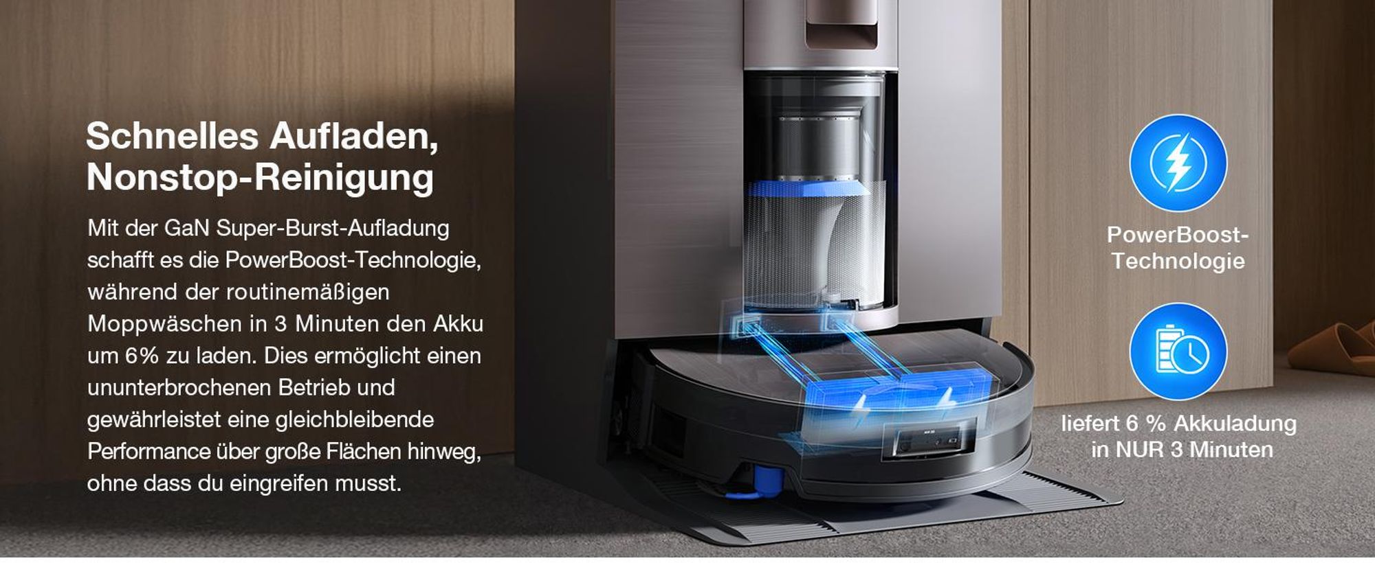 ECOVACS Deebot X11 Omni Cyclone Saugroboter mit Wischfunktion, Staubsauger Roboter mit Blast + 19.500 Pa, PureCyclone 2.0 Auto-Entleerung