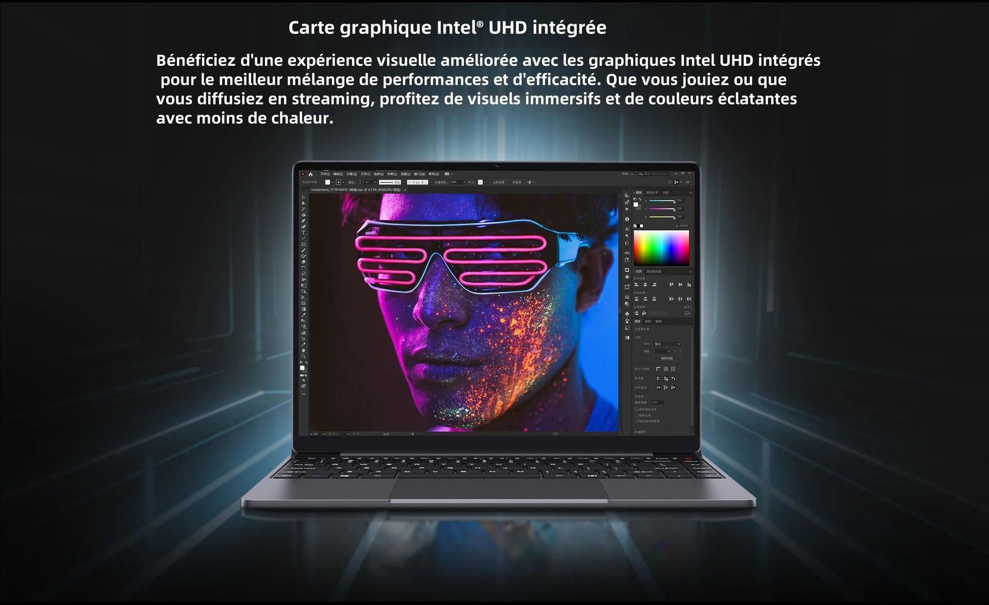 Ordinateur Portable CHUWI CoreBook X - Processeur Intel Core i3-1220P Écran 14" Windows 11 16+512G Batterie 4000mAh - Gris