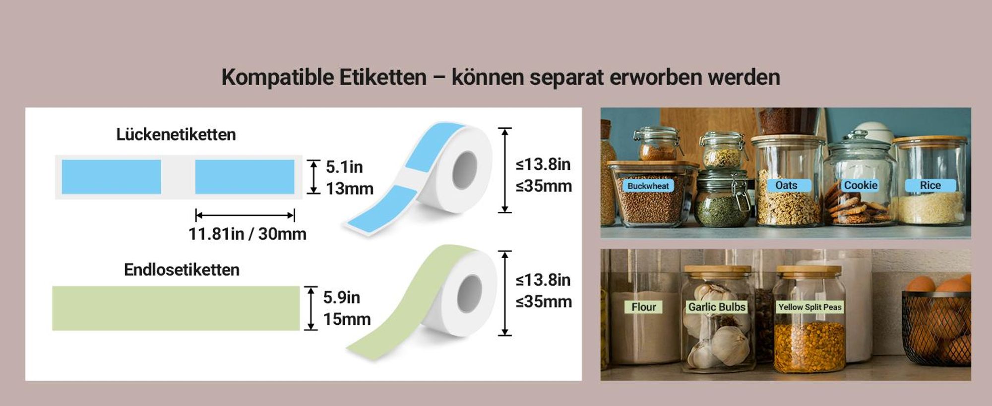 Mini Etikettendrucker Bluetooth mit 1700+ Symbolen Wiederaufladbarer - August LBP160W