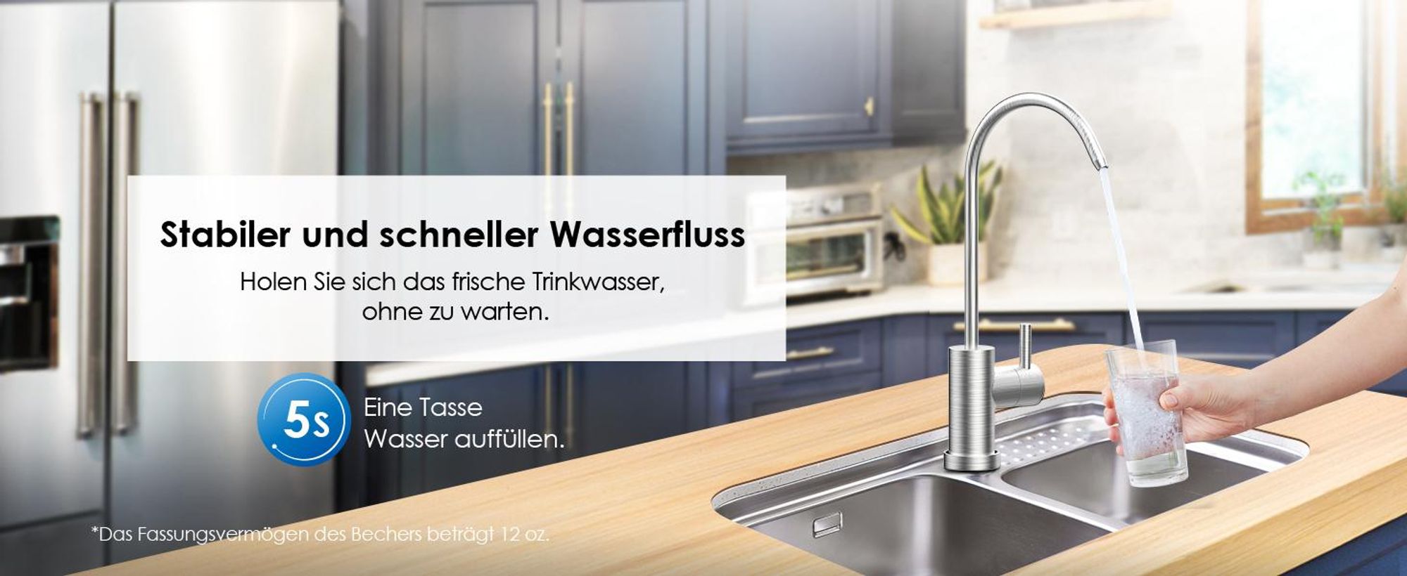 Waterdrop 15UA Untertisch-Wasserfiltersystem mit 1 WD-RF15 , 60.000 Liter, Hochleistungs-Wasserfilter, Trinkwasser, NSF/ANSI 42