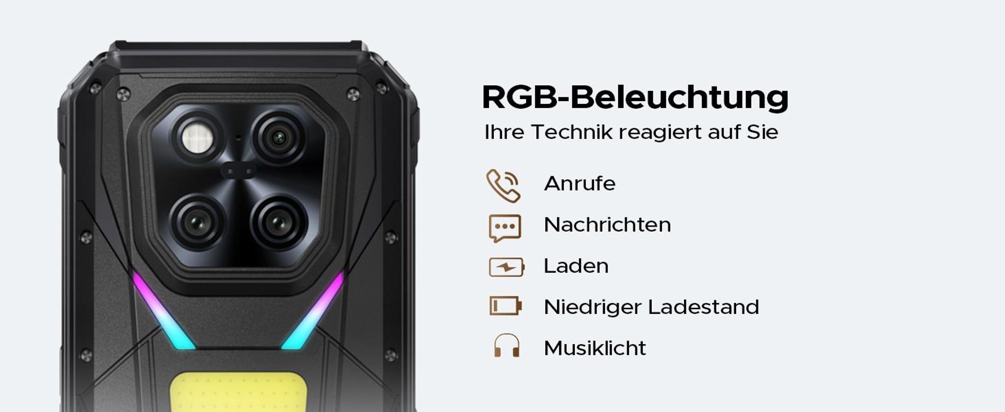 DOOGEE V Max LR Outdoor Smartphone Handy, 5G, IP68/IP69K, 6,78" 120Hz, 20500mAh, 36+512GB, 200MP,NFC, Fingerabdruck, ohne Vertrag