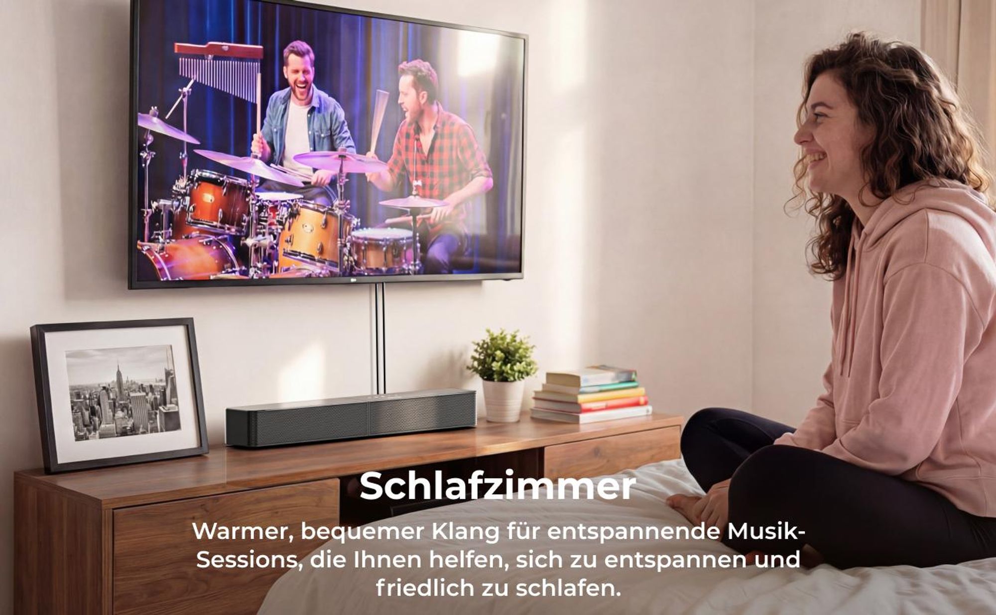 ULTIMEA 2.1-Kanal Soundbar mit kabellosem Subwoofer, 240 W Spitzenleistung, VoiceMX & BassMX, App-Steuerung, HDMI, Bluetooth® 6.0, Poseidon R3T