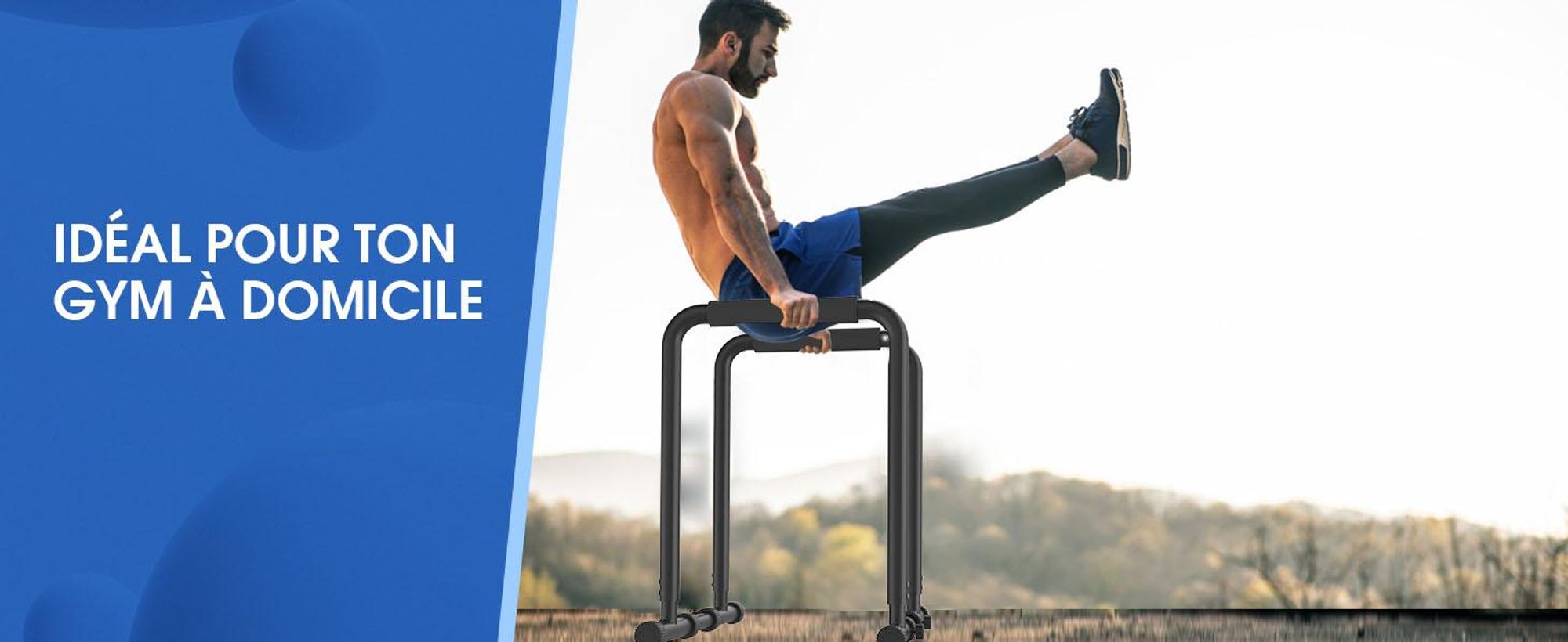 DH FitLife Dip Barren Bars – Station de Dip Réglable 80-100 cm, Équipement de Musculation pour Entraînement à Domicile et Calisthenics