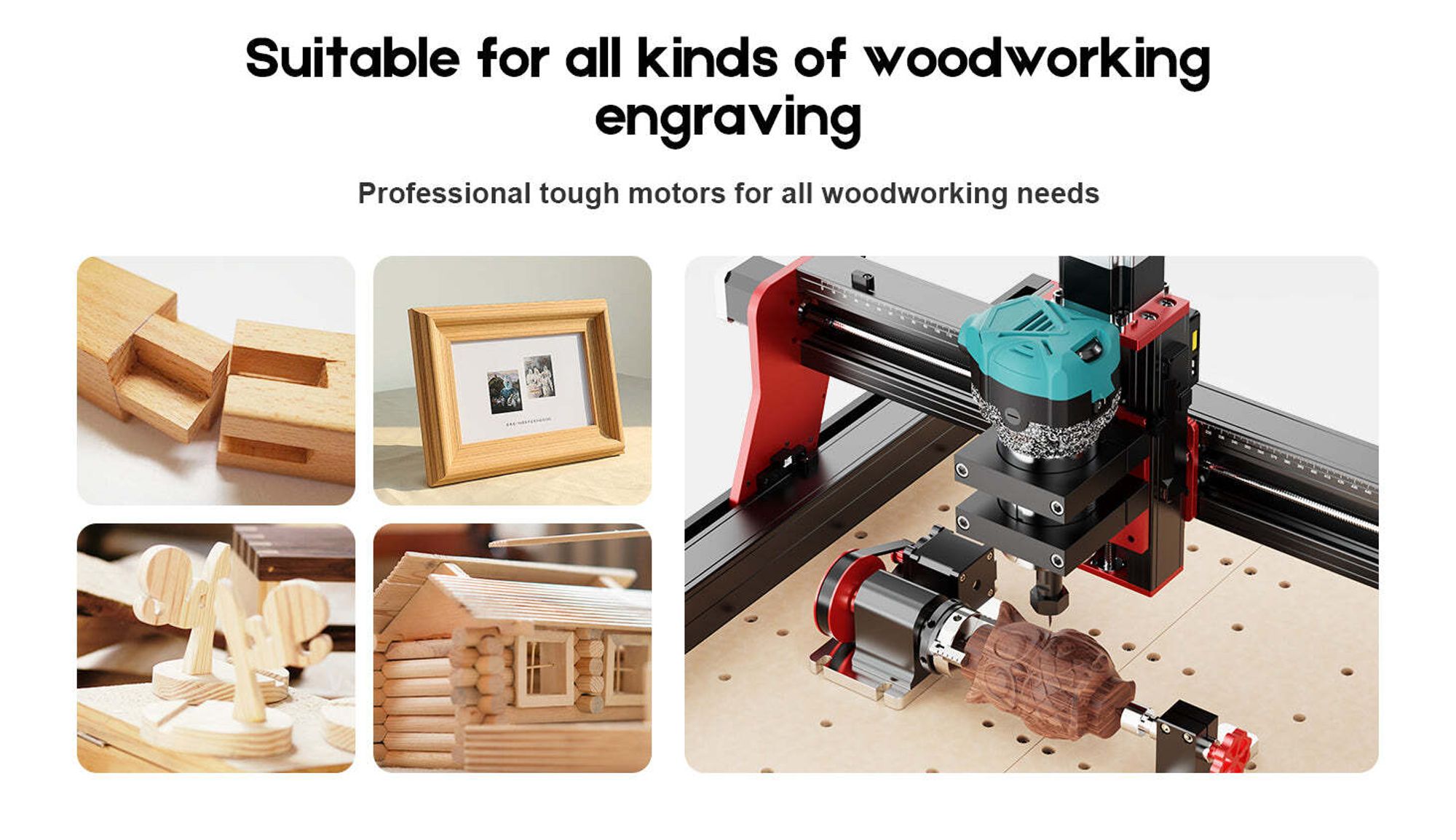 Two Trees - Trimmer Kit – 800W Holzfräser Router Spindel für TTC 450, TTC450 Pro CNC Gräviermäschine