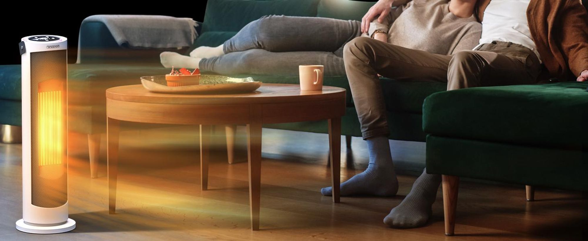 MONZANA® Keramik Heizlüfter 2000W 4 Betriebsmodi 15-35°C Energiesparend 70° Oszillation Timer Leise Fernbedienung Elektroheizung Heizstrahler weiss