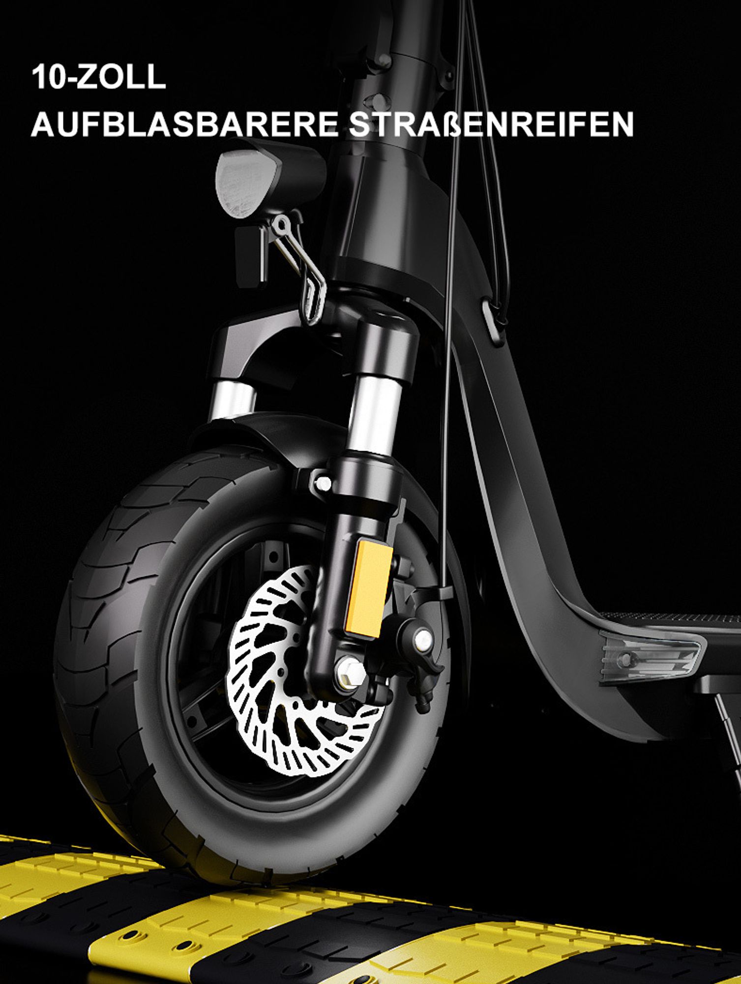 Joyor C10E E-Scooter mit Straßenzulassung wechselbarer Akku Rahmen aus Magnesiumlegierung 120kg 10 Zoll 500W Federung Faltbar