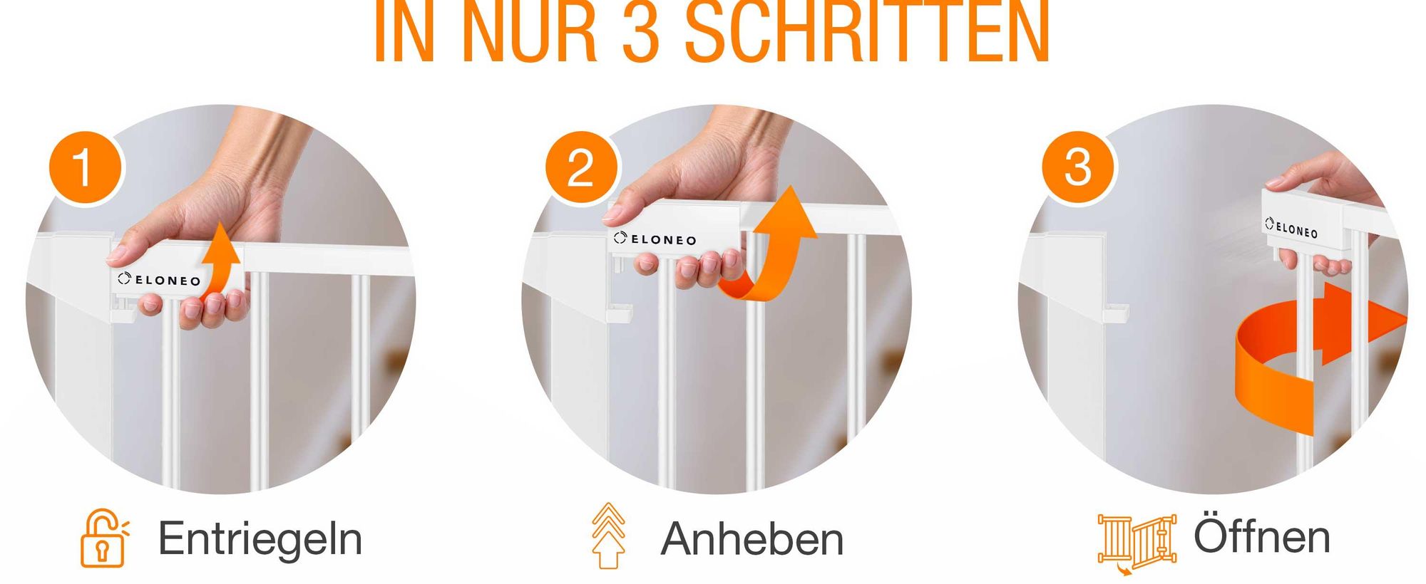 ELONEO Kaminschutzgitter, 75cm hoch, Ofenschutzgitter aus Metall mit Sicherheitsverschluss, Kinderschutz, Treppengitter, Türgitter, Hundegitter