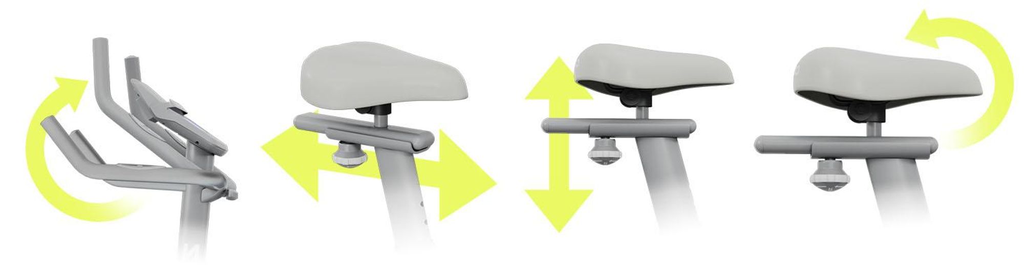 Zipro Ergometer Bicicletta Rave White – Cyclette elettromagnetica in bianco Controllo tramite app Zwift Angolo del manubrio e sella regolabili Programma Watt