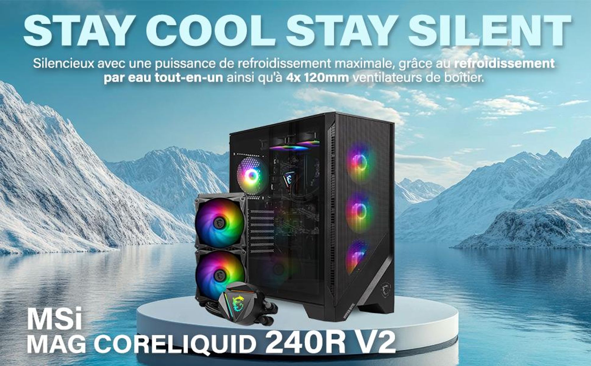 HYPER BYTE® - PC Gamer - Kit complet | AMD Ryzen 7 5700G | 16GB RAM | 1TB SSD | Watercool | Moniteur 25 pouces | Souris & Clavier | WLAN + Win 11 Pro