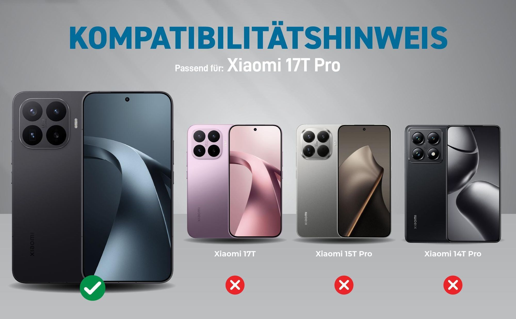 Kompatibilitätshinweise Hülle für Xiaomi 17T Pro