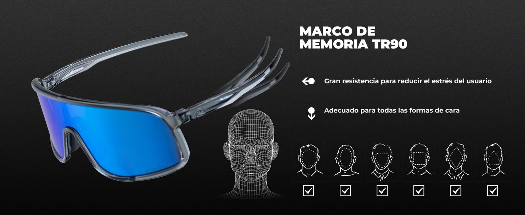 ROCKBROS Fahrradbrille Polarisiert Outdoor Cycling Glasses MTB Rennrad Sportbrille Für Damen Und Herren Hell Dunkelgrau AR Lila