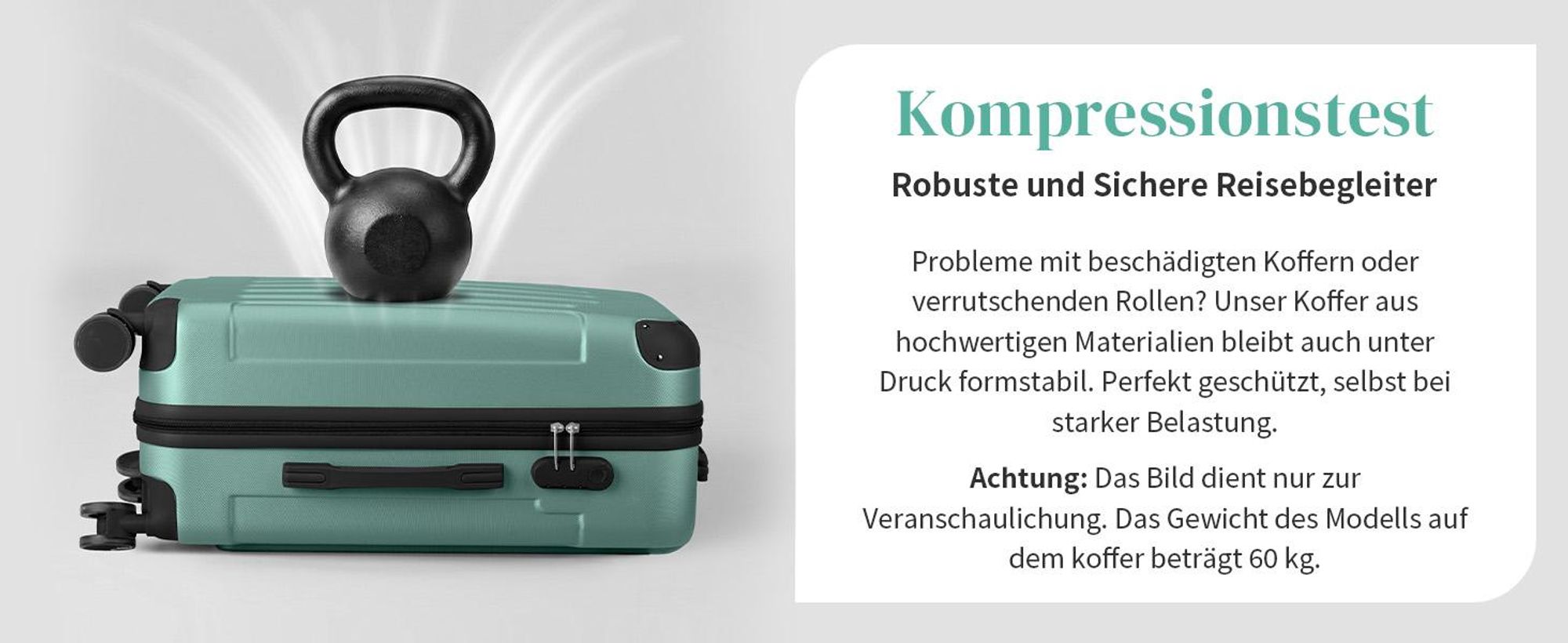 FCH 4tlg. ABS Hartschalen Kofferset 16/20/24/28 Zoll, Trolley mit 4 Rollen und Tragegriff, Eckschutz, Teleskopgriff, Türkis