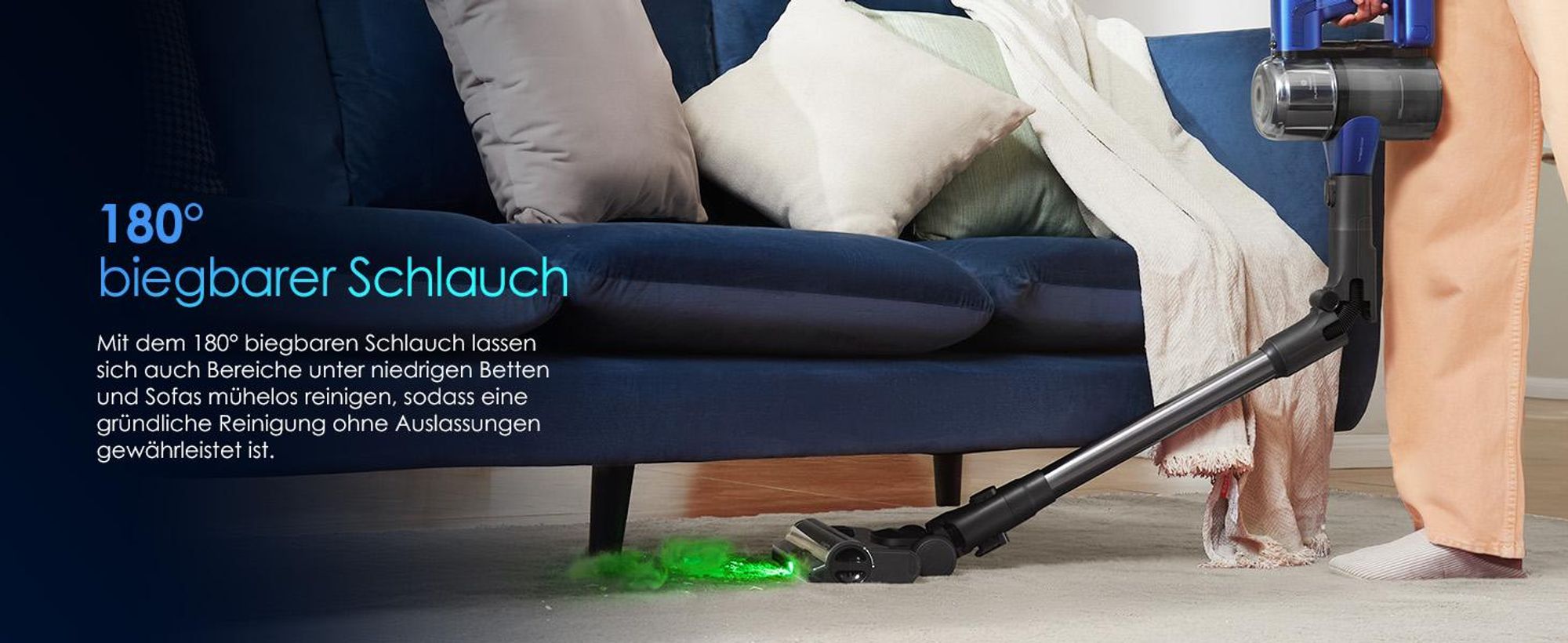 Tineco PURE ONE S50 Pro Akku Staubsauger, 200AW Saugleistung, iLoop, bis zu 95 Min. ZeroTangle-Bürste Handstaubsauger für Großschmutz sowie Tierhaare