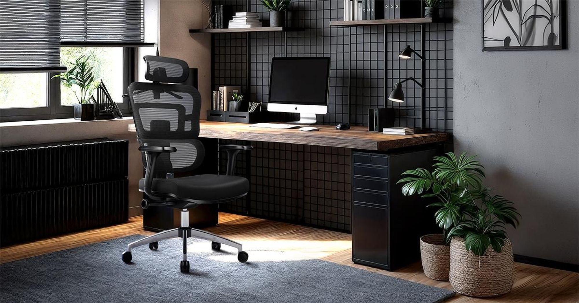 Mark Adler Expert 4.9 Schreibtischstuhl Bürostuhl 150 kg ergonomisch Mesh-HD-Gewebe Luftzirkulation Gummiräder Schwarz