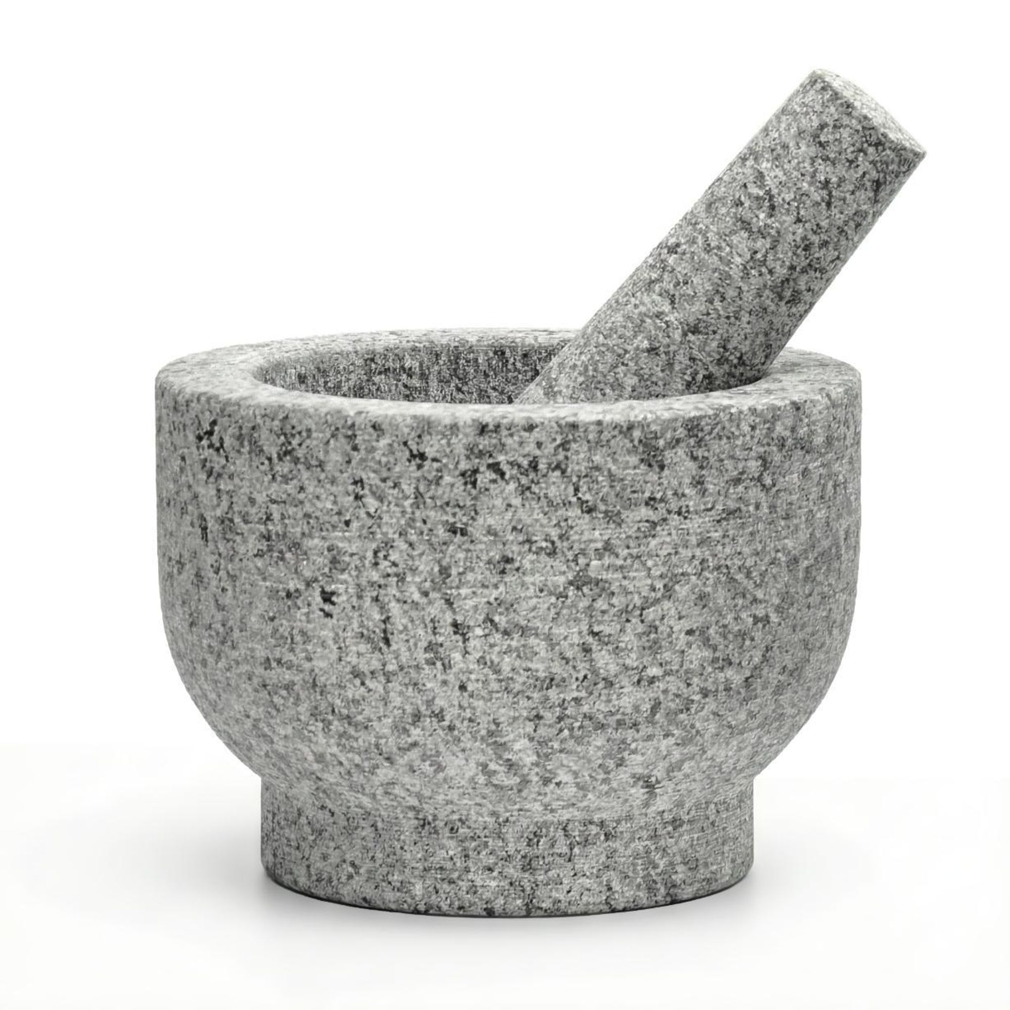 WELLHAUS Granitmörser mit Stößel, groß, XXL, für Gewürze, 14x10 cm