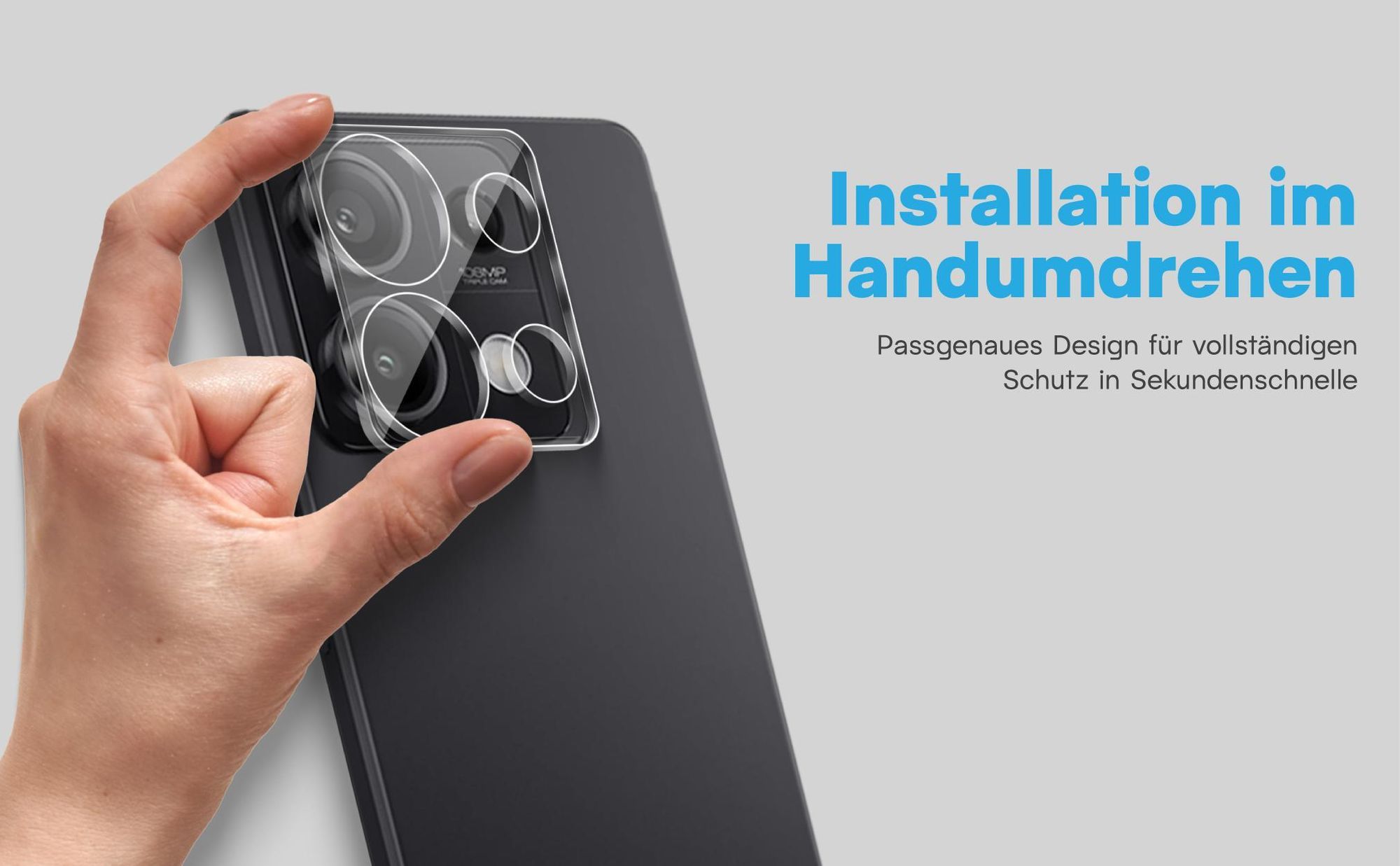 2x Kameraschutz aus 9H Glas für Xiaomi Redmi Note 13 5G in passgenauem Design