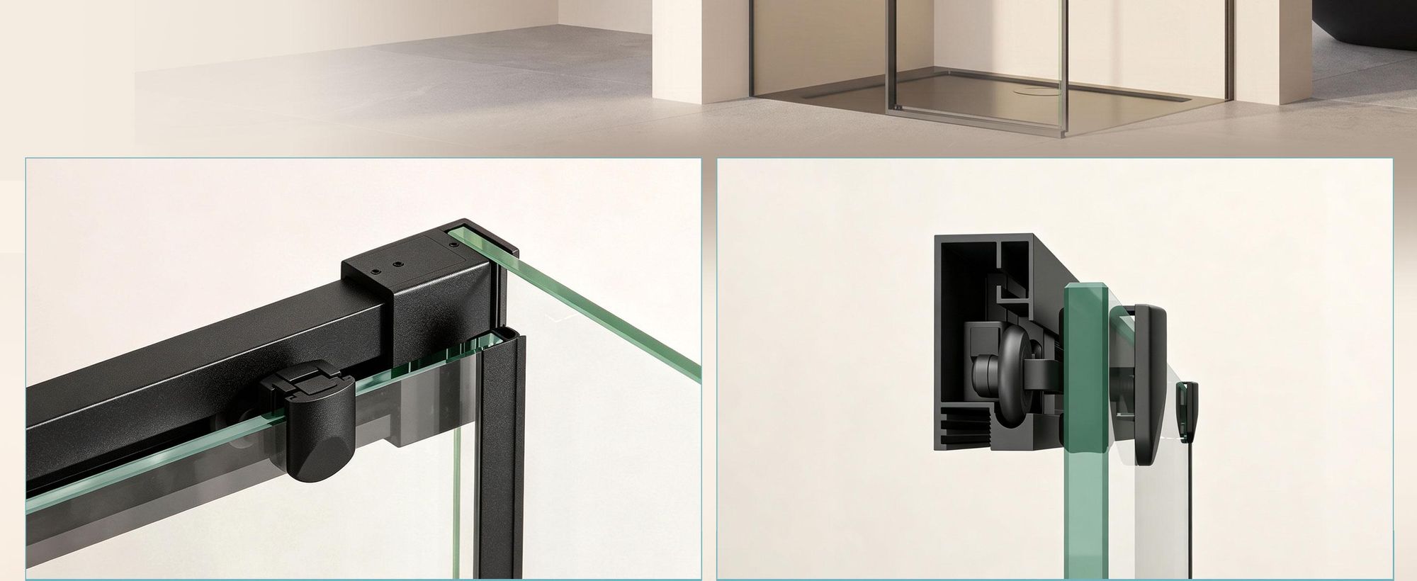 doporro Duschkabine Schwarz 75x120x195cm Eckdusche Rechts-oder Linkseinstieg ESG-Sicherheitsglas Klarglas Soft-Close inkl. Nano-Beschichtung Rav12K