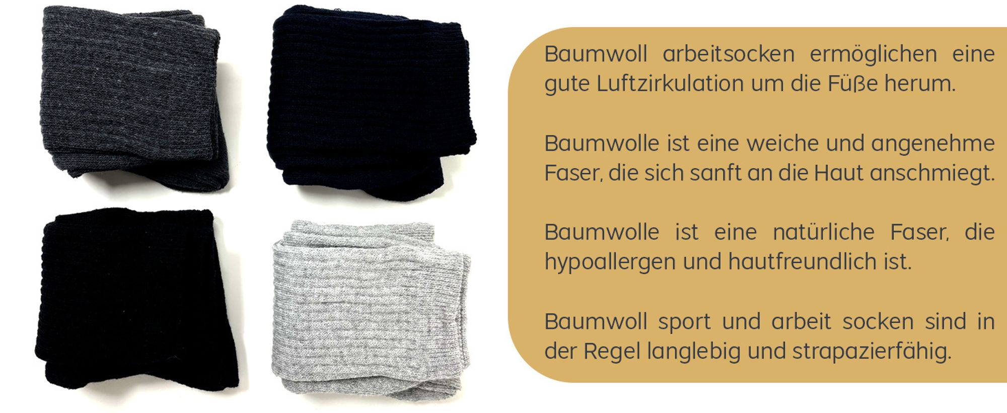Sportsocken Herren Damen Unisex 43-46 Weiß Baumwolle Atmungsaktive Anti Schweiß Tennissocken Arbeitsocken Work Socken 10 PAAR