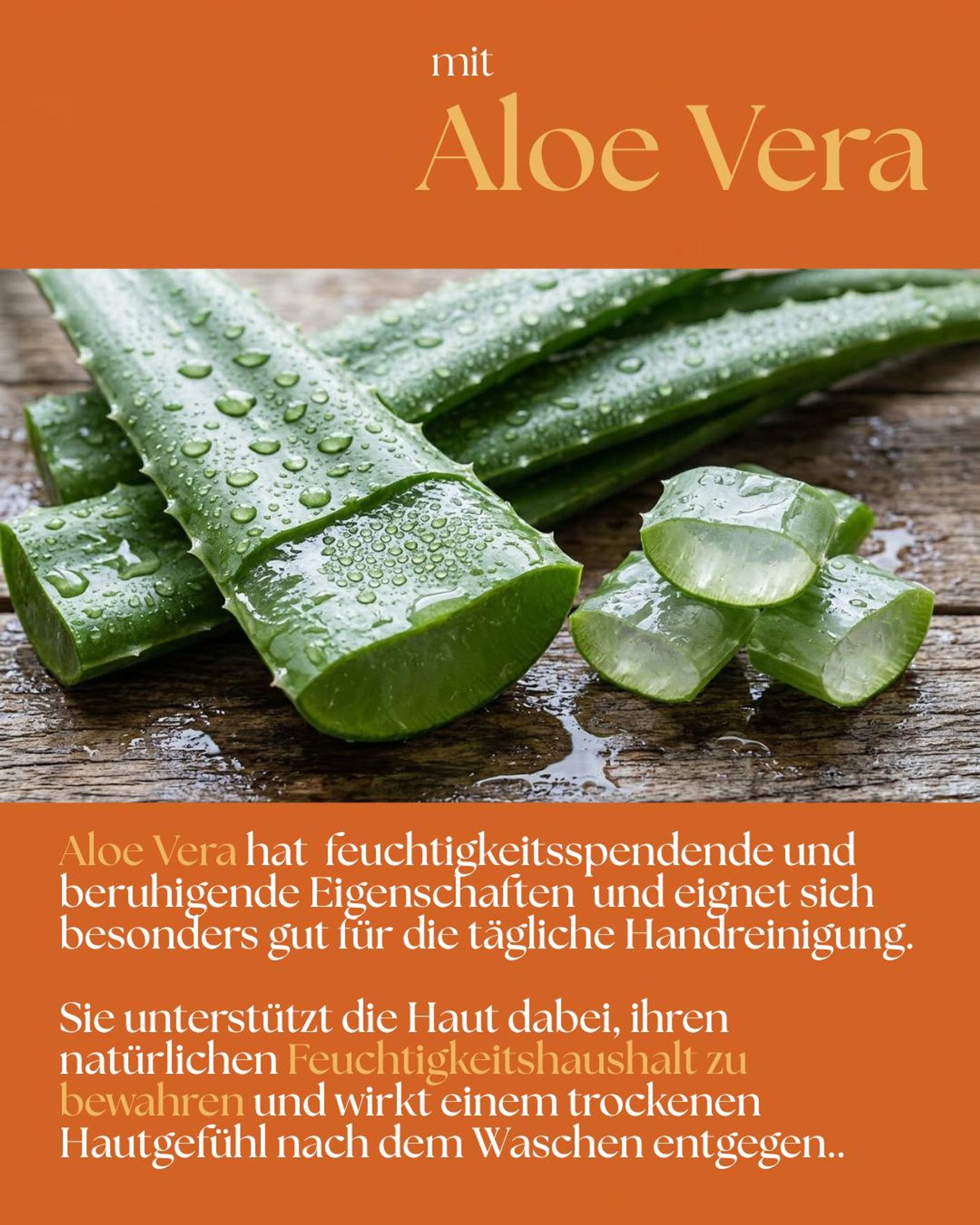 VALENTIN Kosmetik Handseife Orange & Sandelholz mit Aloe Vera & Milchsäure/AHA 300ml