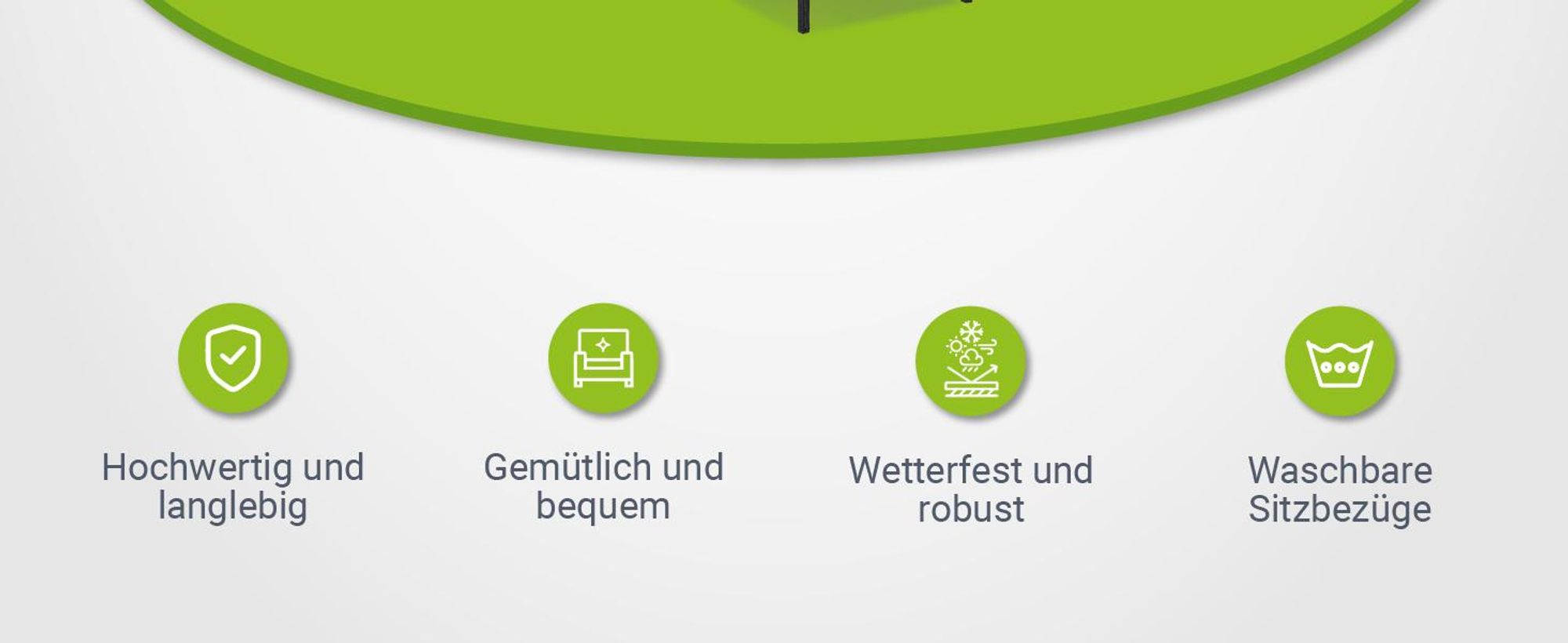 Juskys Polyrattan Gartenmöbel Sitzgruppe Turin Set 6 teilig - Outdoor Möbel Schwarz