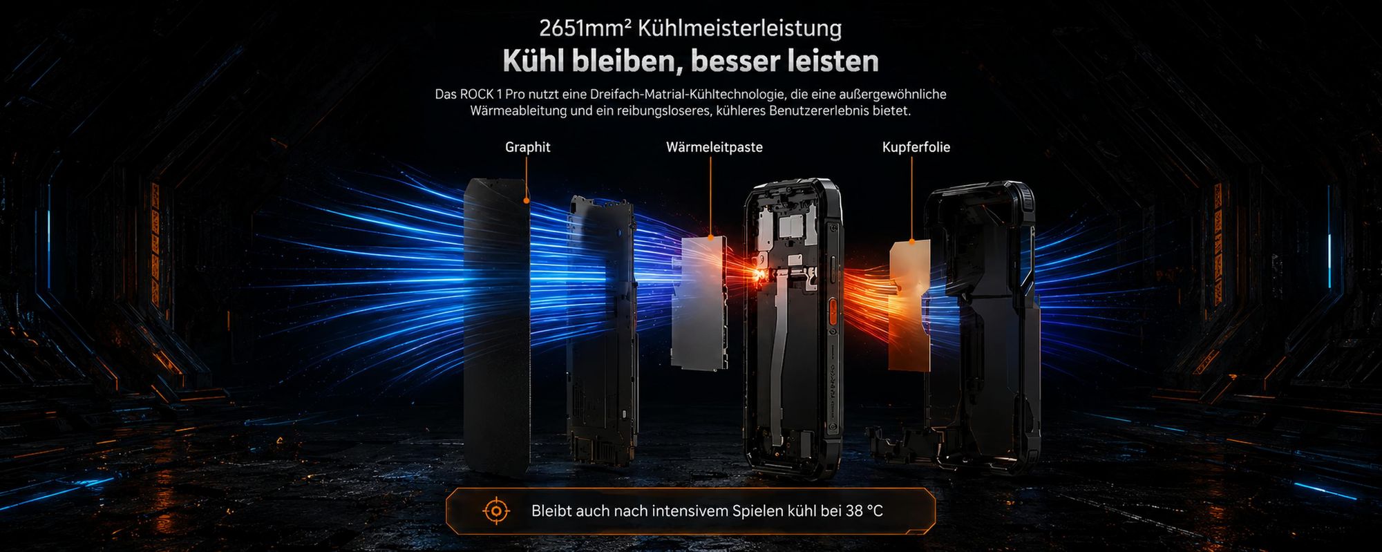 Blackview ROCK 1 PRO 6.56" Militarisches Outdoor handy, 32+256GB, Android 16, 15000mHA, 33W, Face ID, 16MP+13MP+20MP, Helio G81, IP69K/IP68