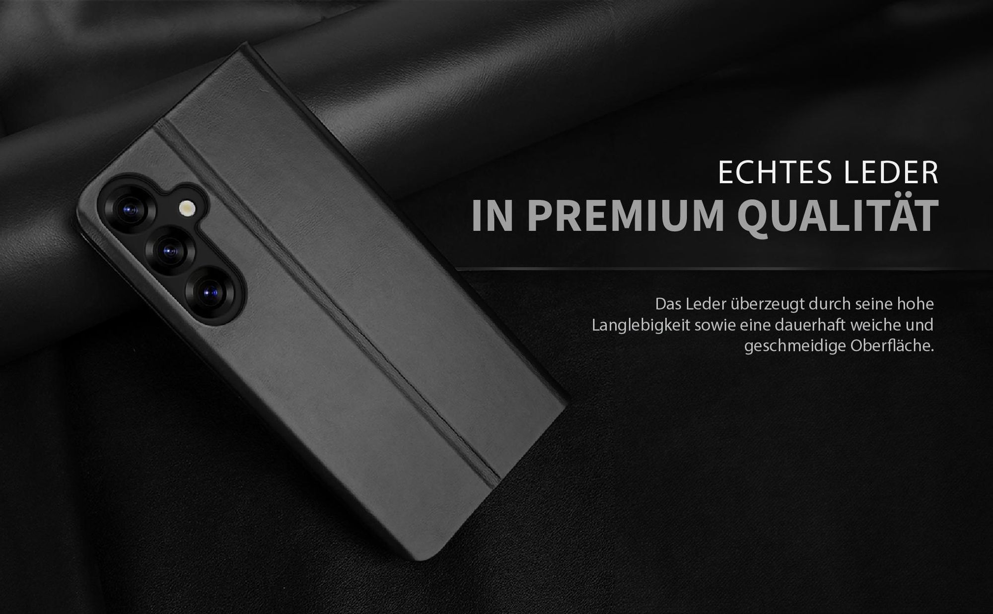 Lederhülle für das Samsung Galaxy S25 FE mit Kameraschutz