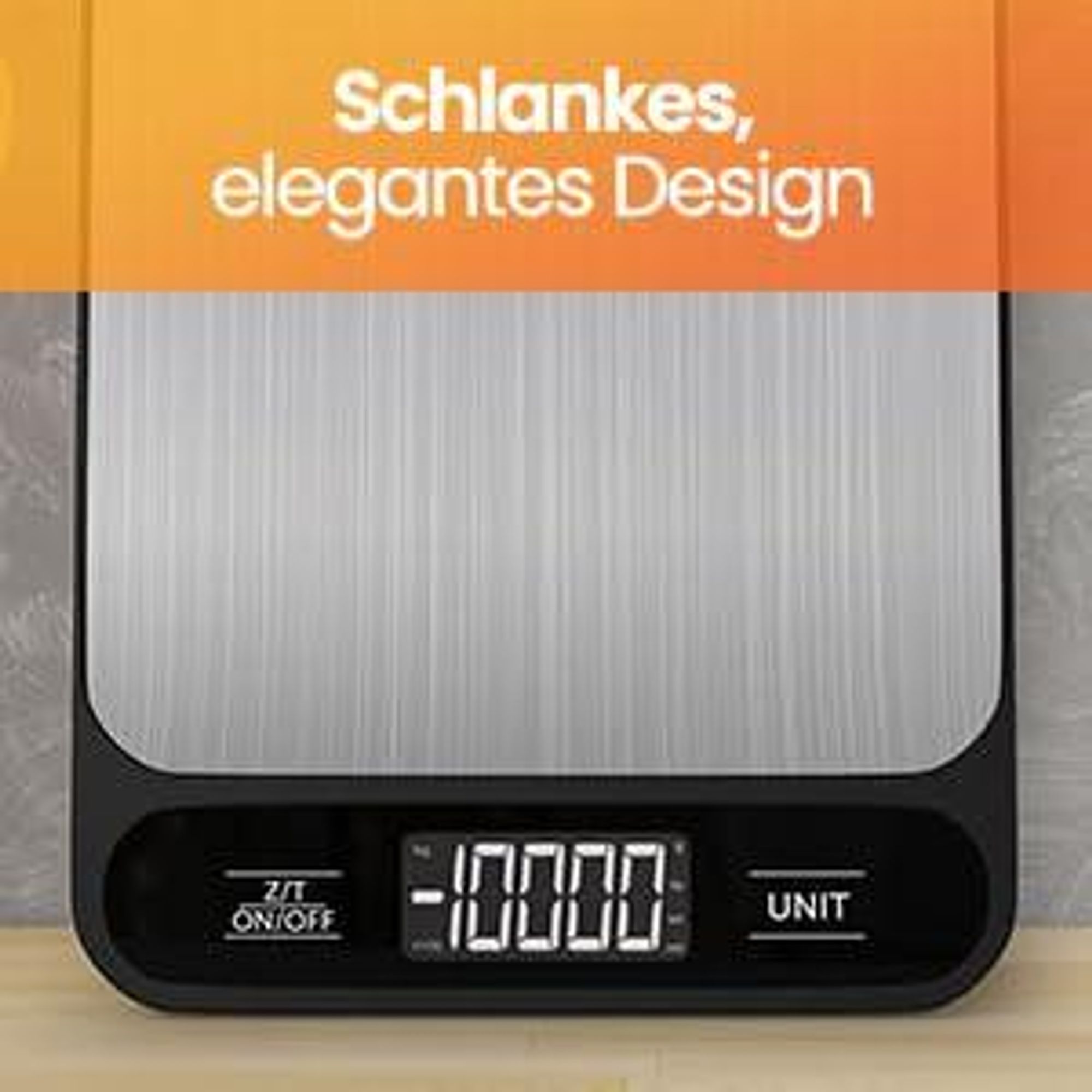 Strex Küchenwaage Digital - Küchenwaage - 1g bis 10kg - Tara-Funktion - Inklusive Batterien - Edelstahl/Schwarz