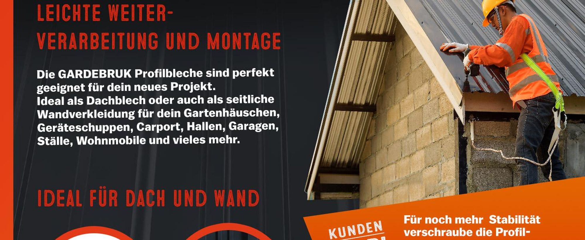 GARDEBRUK® 12x Trapezbech 129x46cm